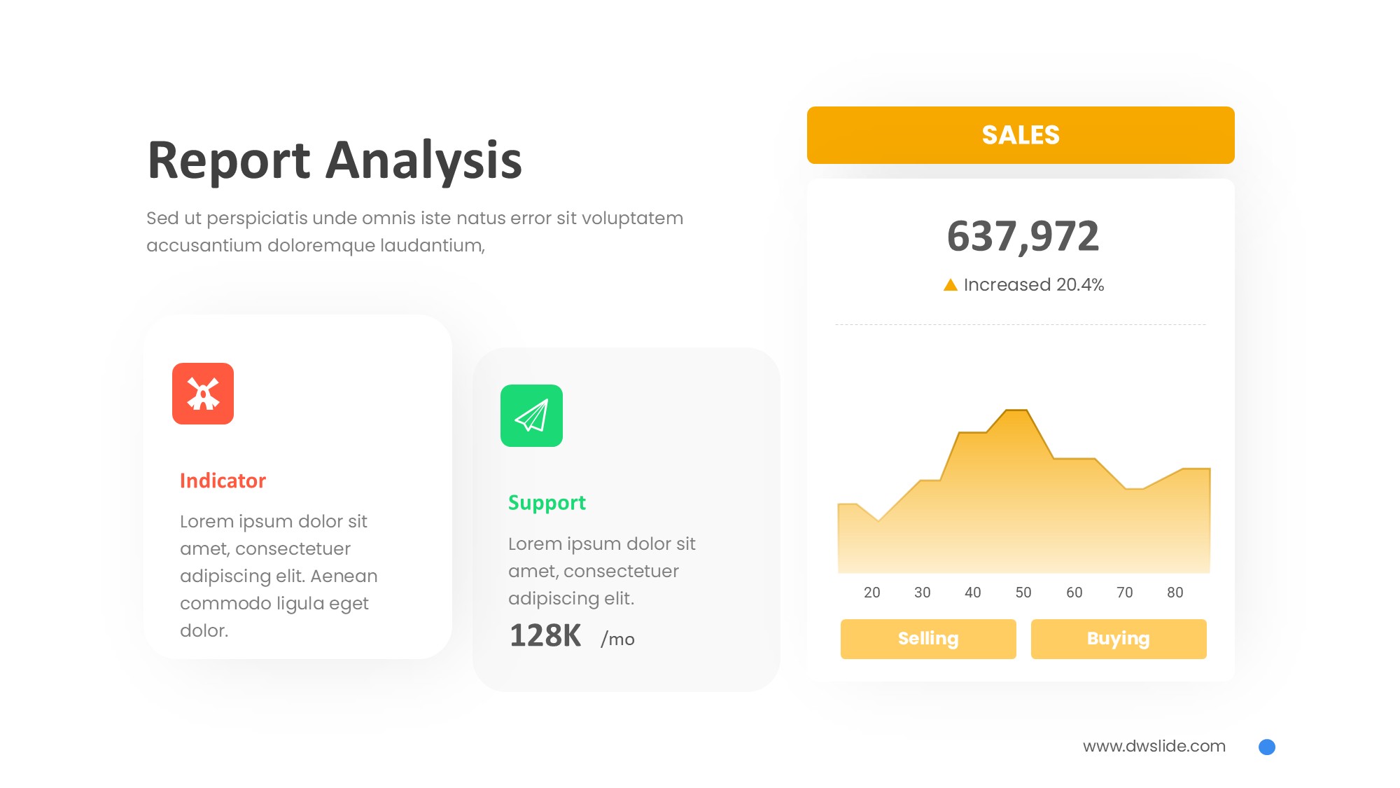 折线图表图示PPT模板
