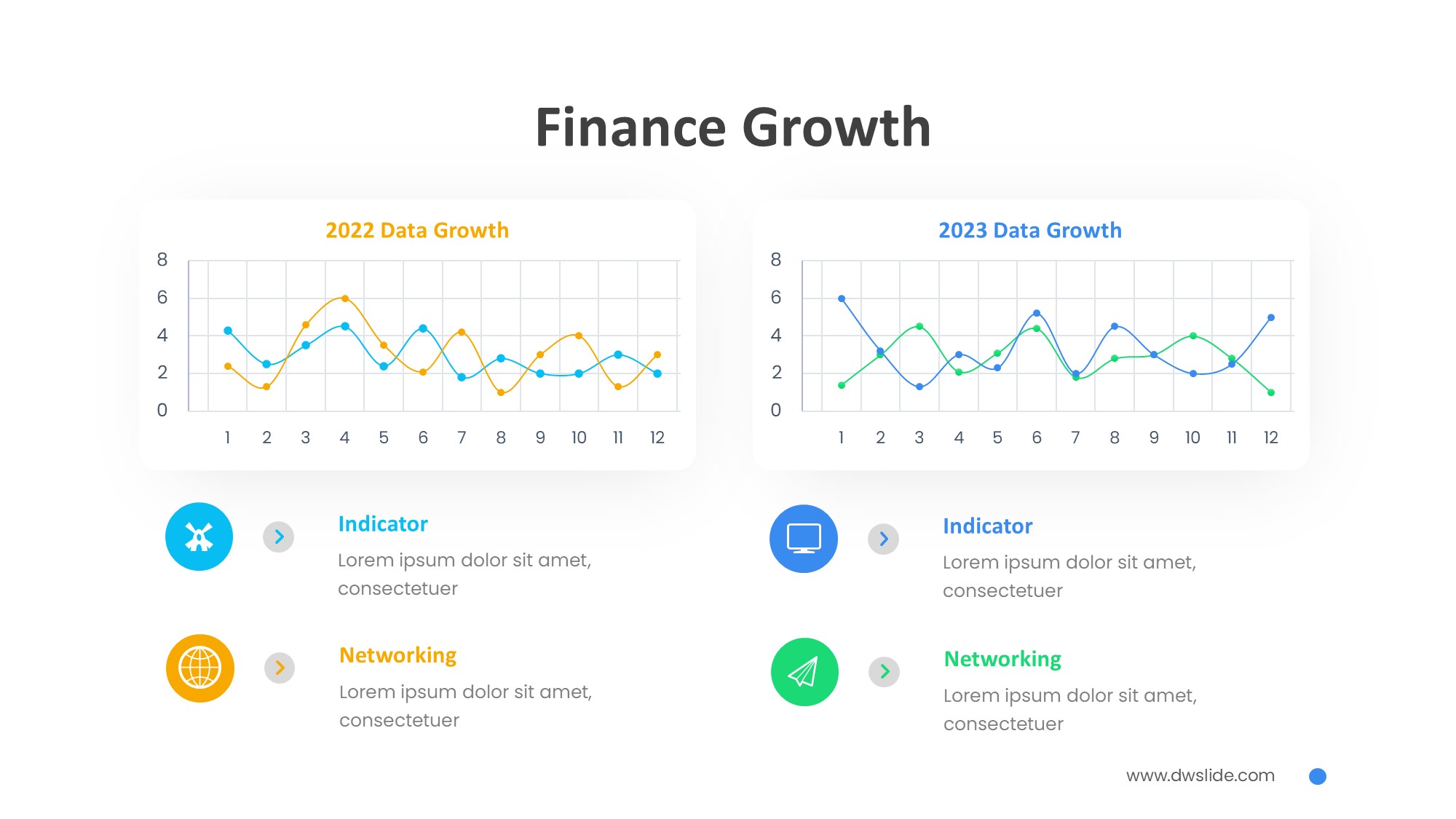 折线图表图示PPT模板