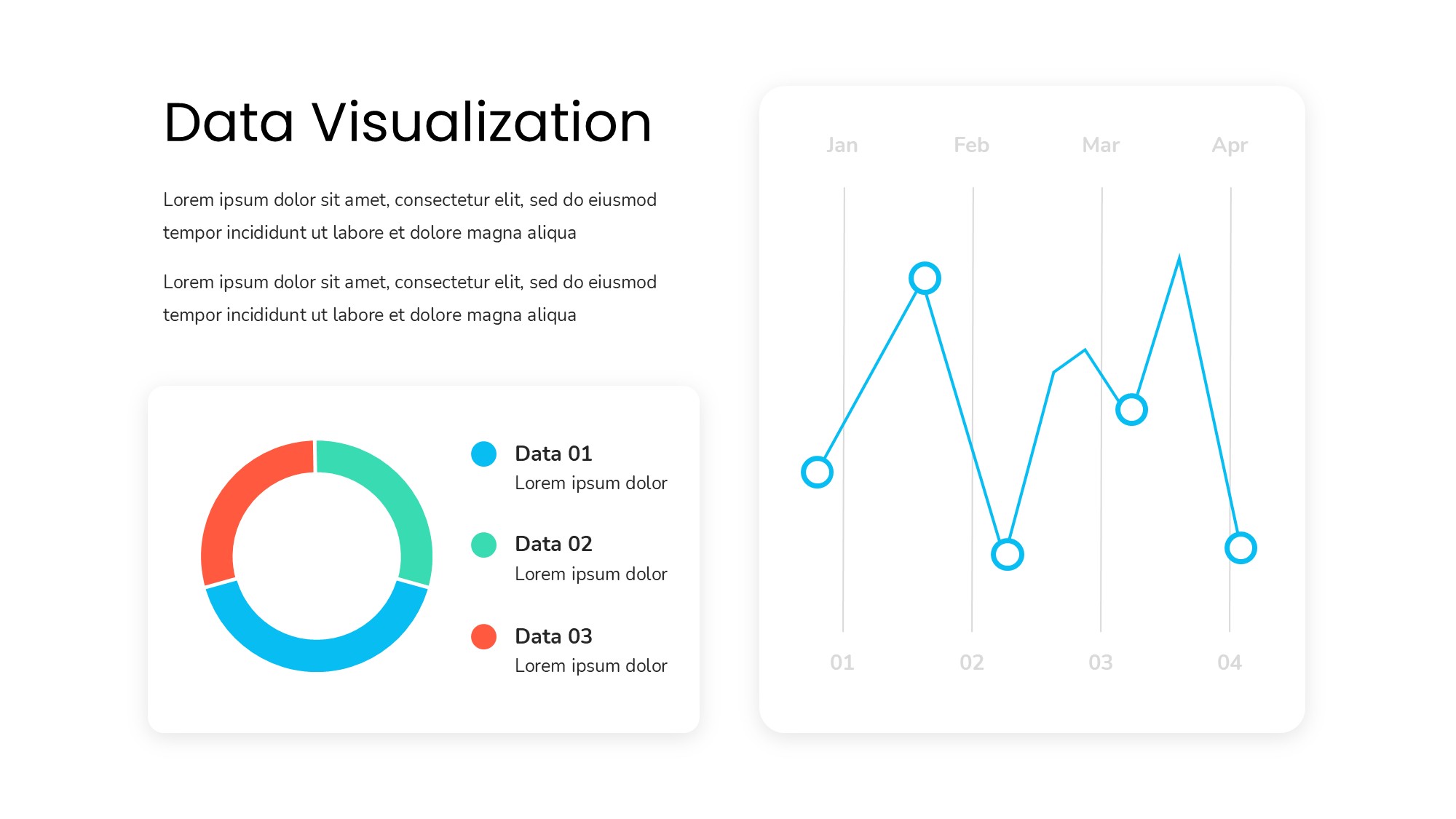 折线图表图示PPT模板
