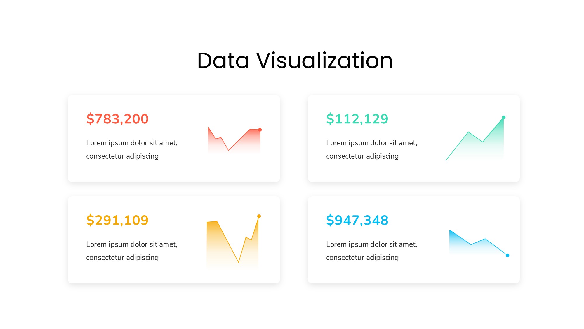 折线图表图示PPT模板