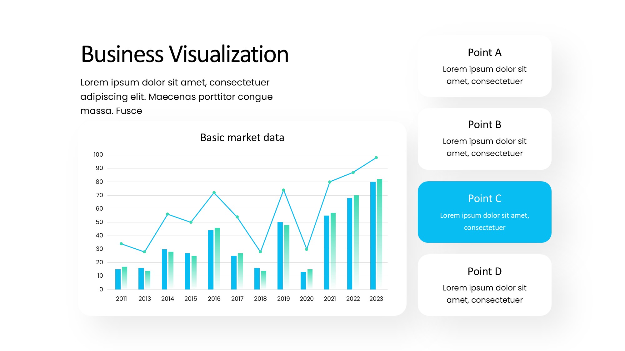 折线图表图示PPT模板