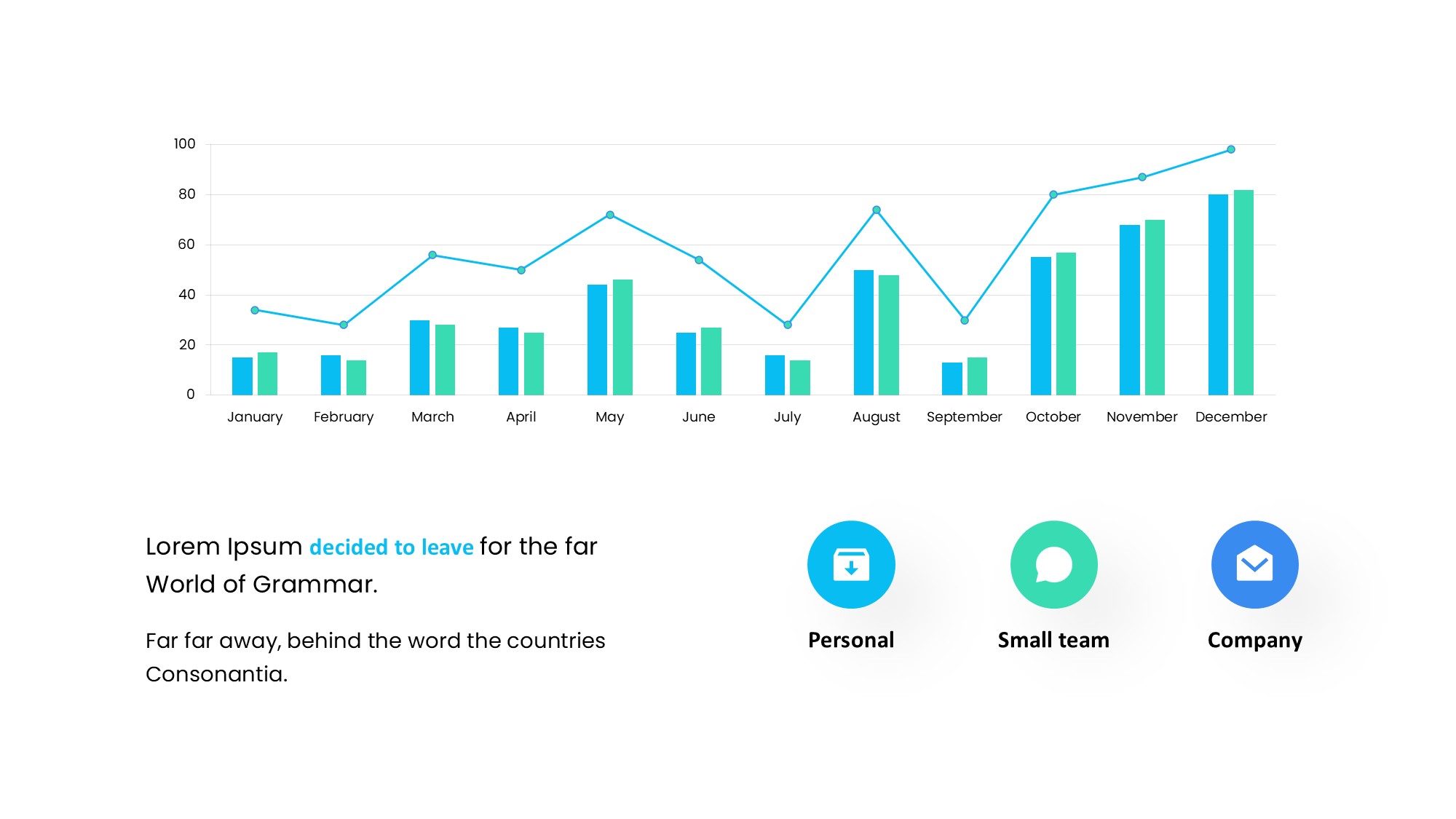 折线图表图示PPT模板