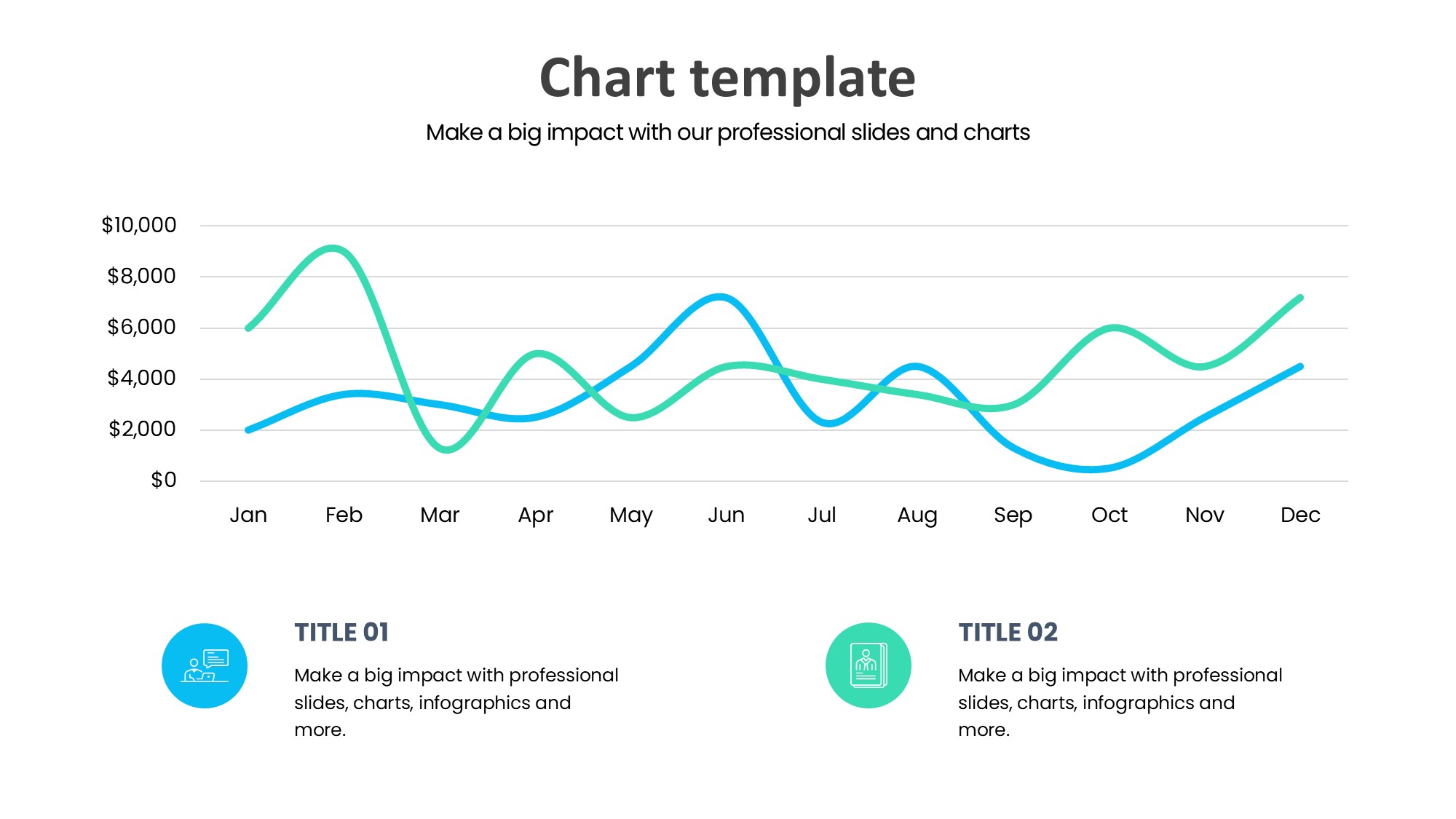 折线图表图示PPT模板