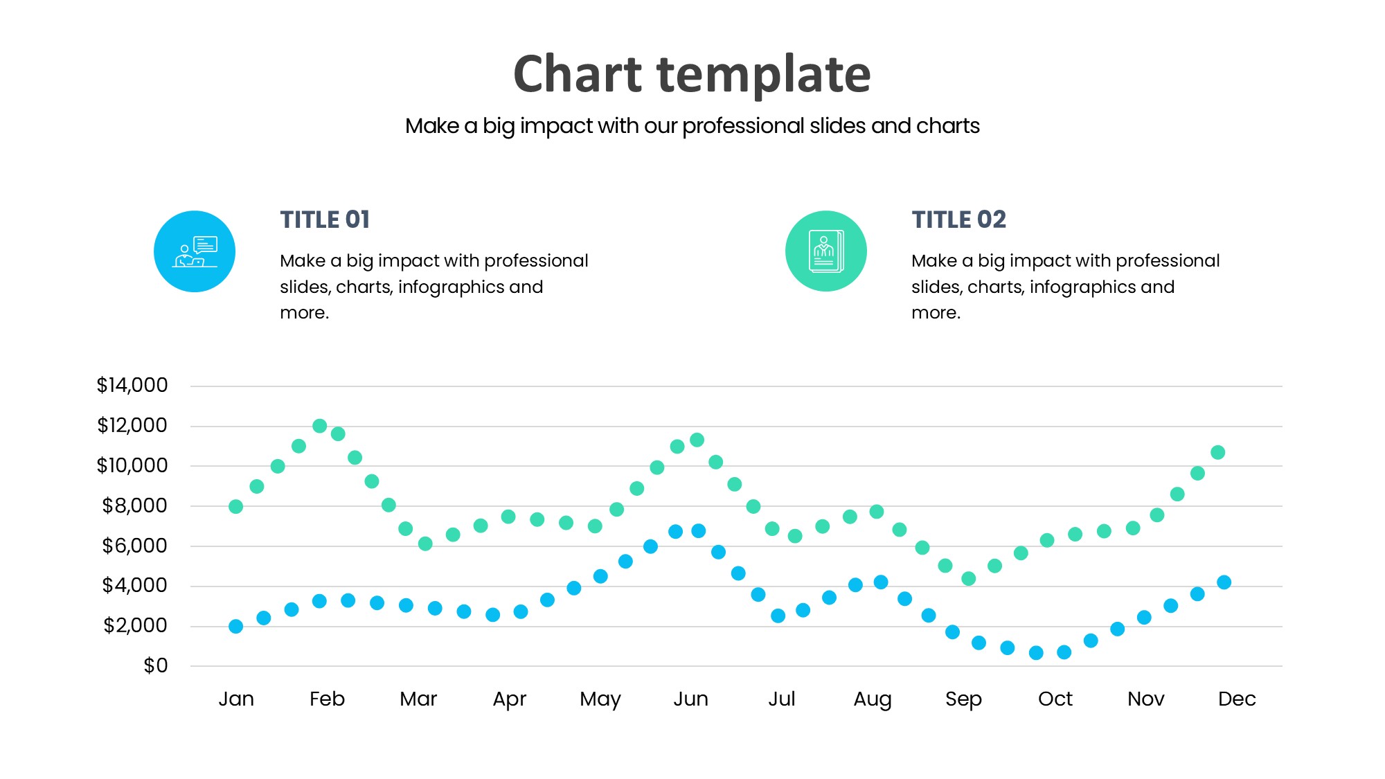 折线图表图示PPT模板
