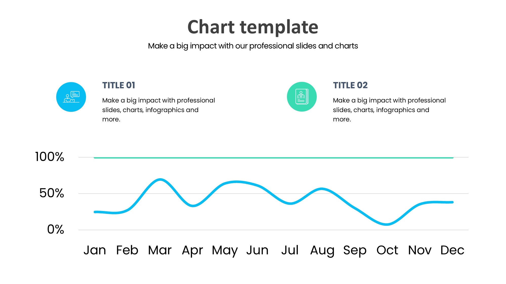 折线图表图示PPT模板