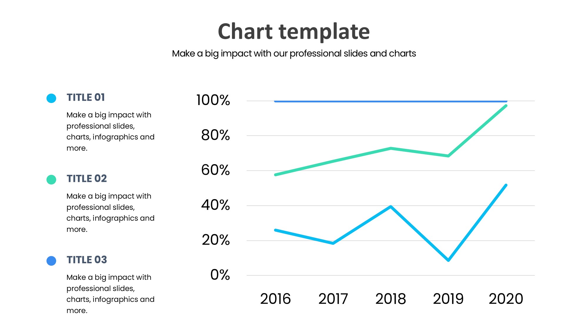 折线图表图示PPT模板