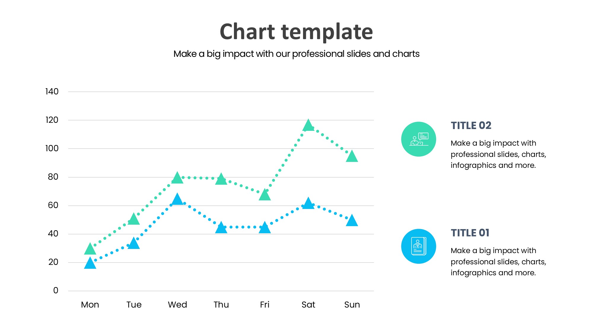 折线图表图示PPT模板