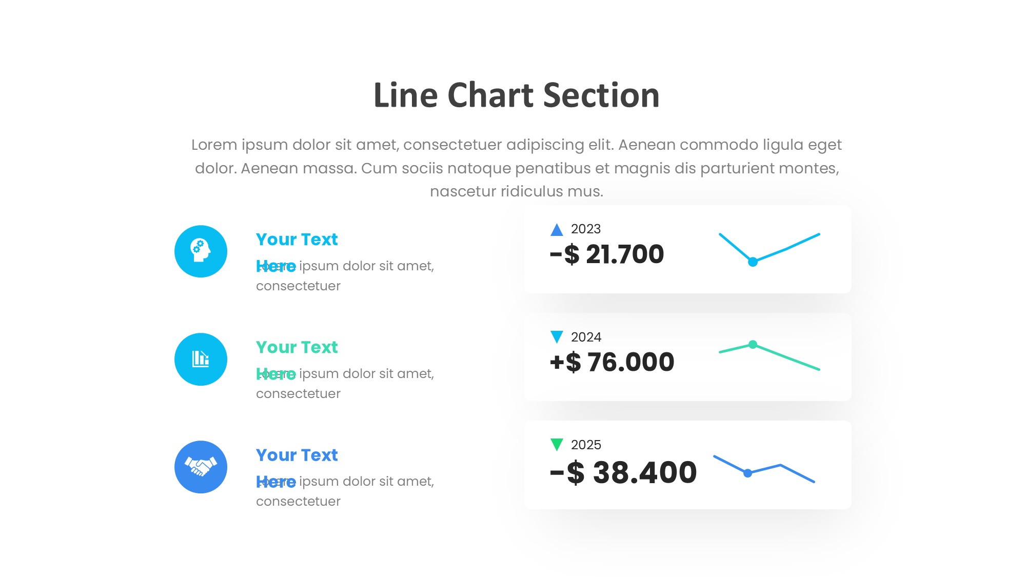 折线图表图示PPT模板