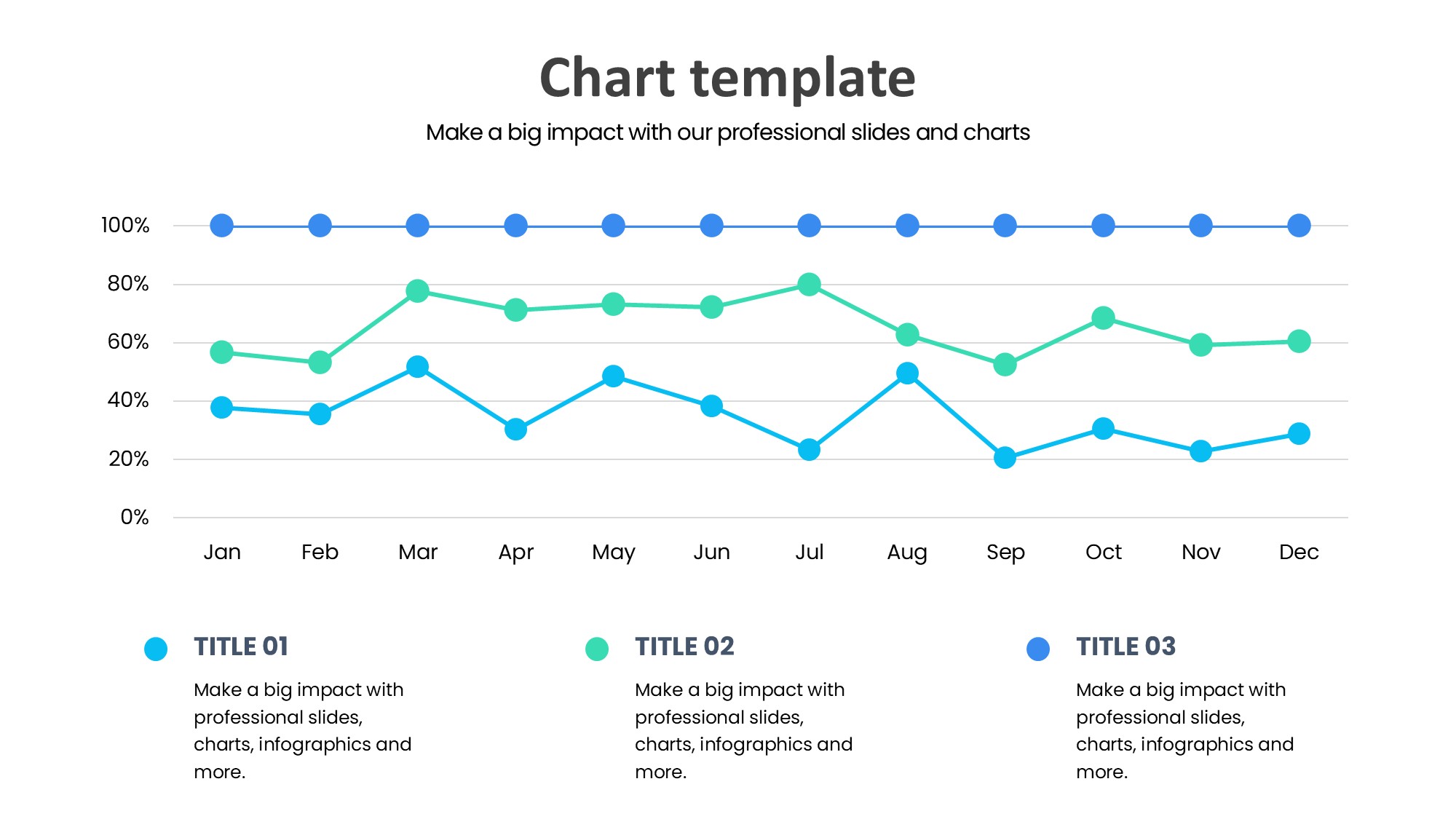 折线图表图示PPT模板