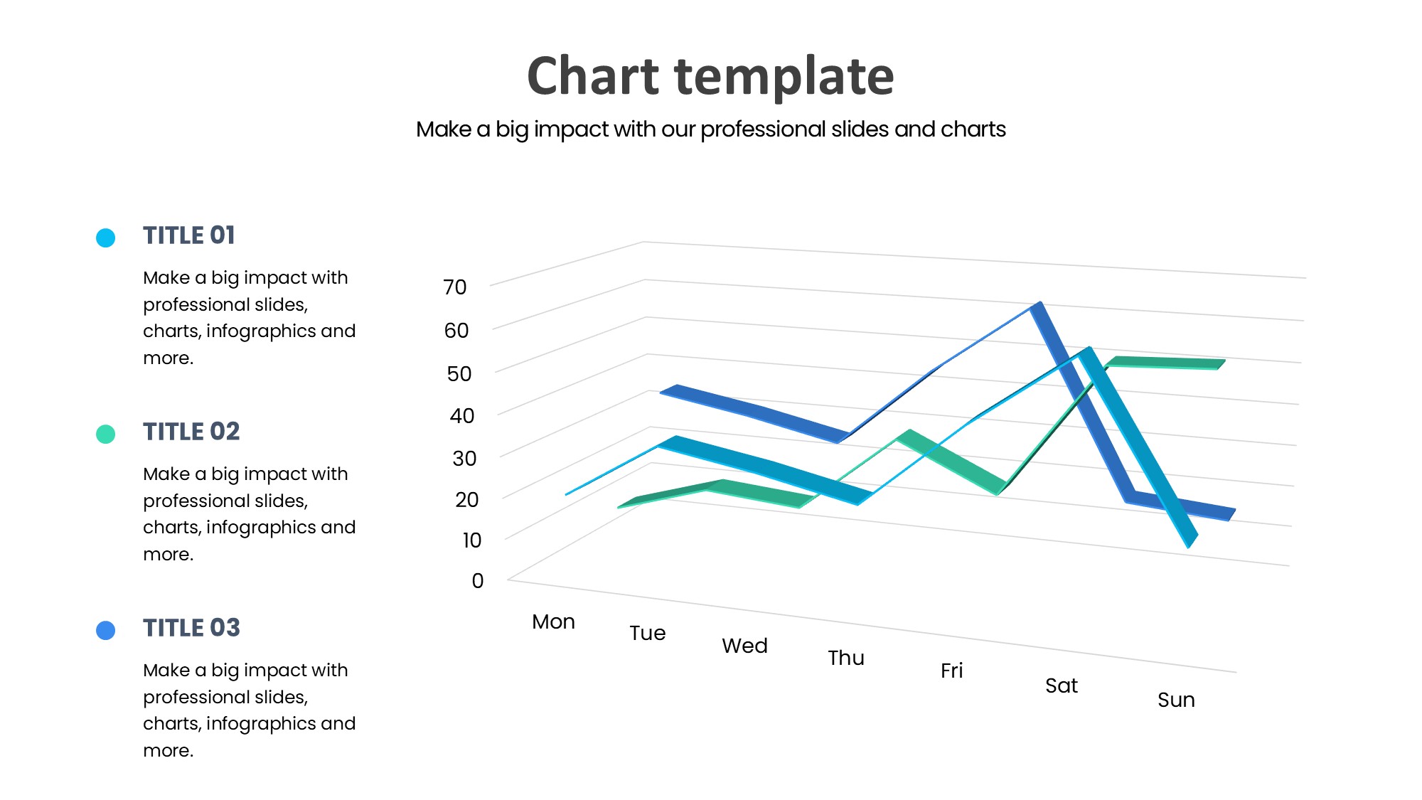 折线图表图示PPT模板