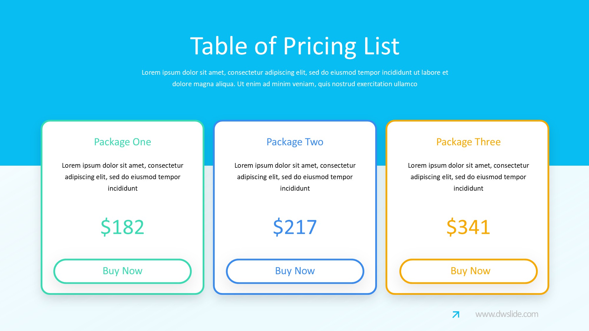 价格信息图示PPT模板