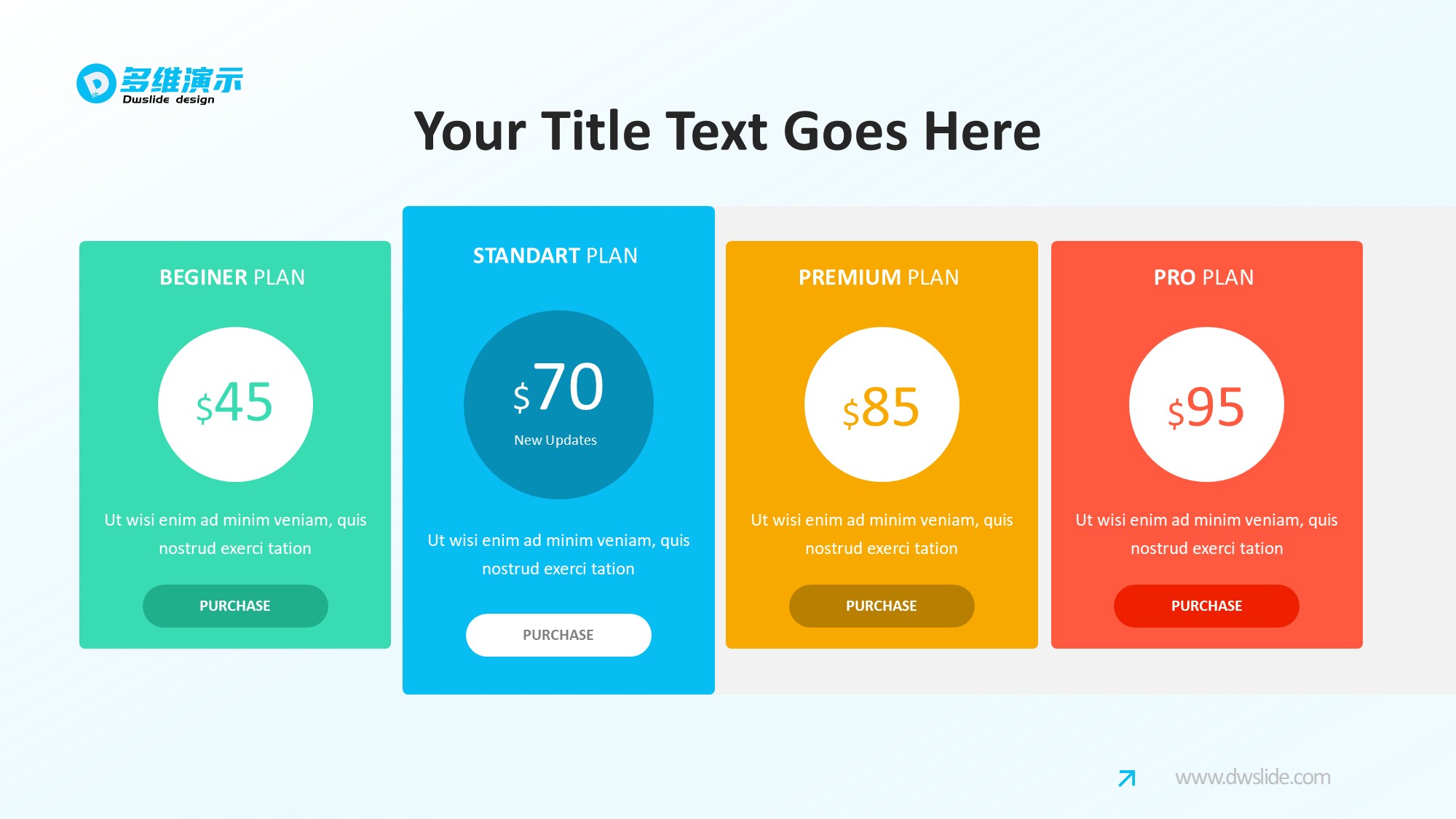 价格信息图示PPT模板