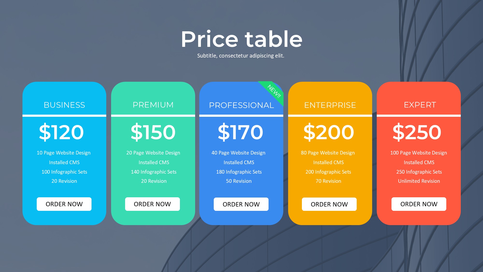 价格信息图示PPT模板
