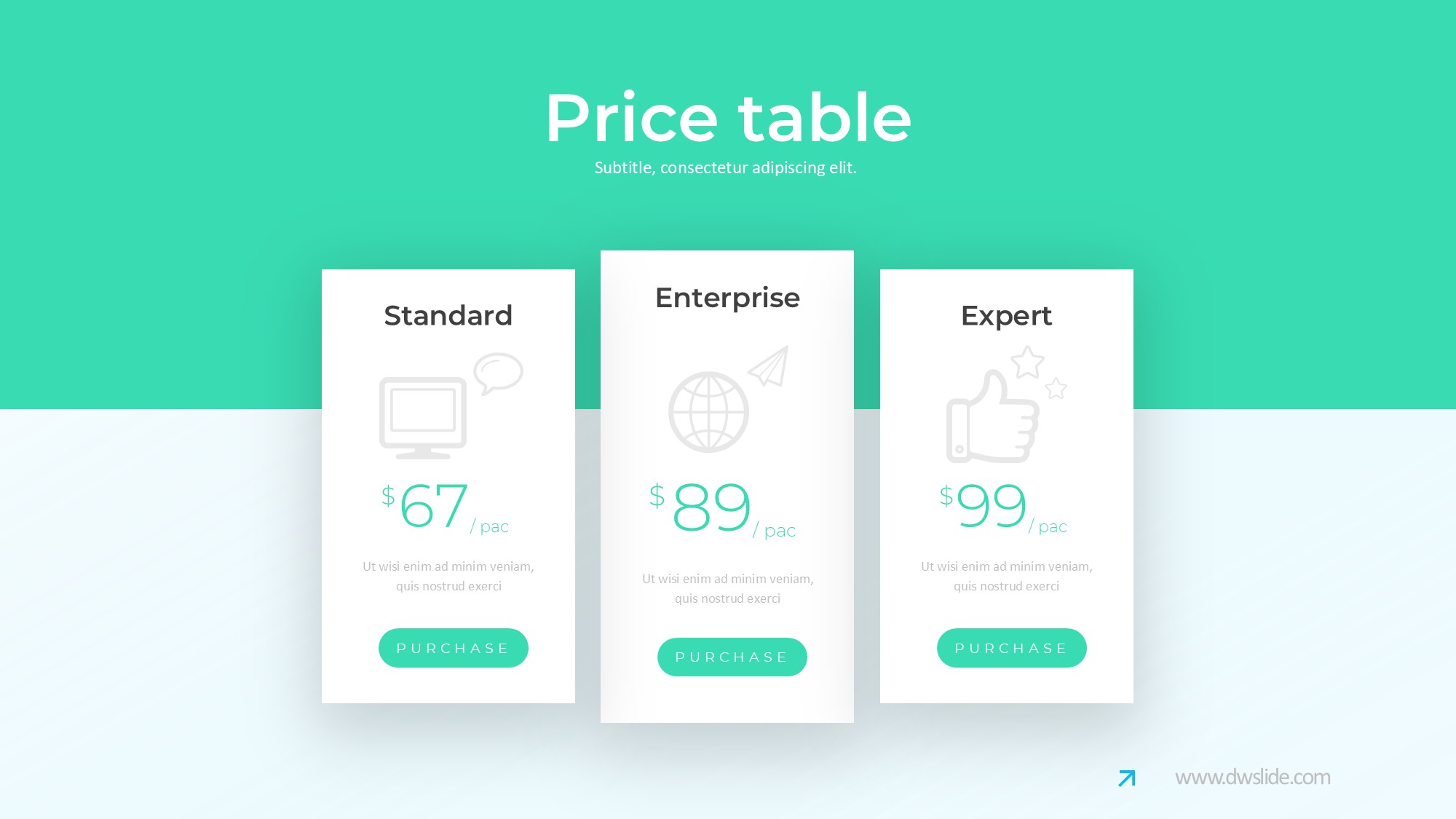 价格信息图示PPT模板