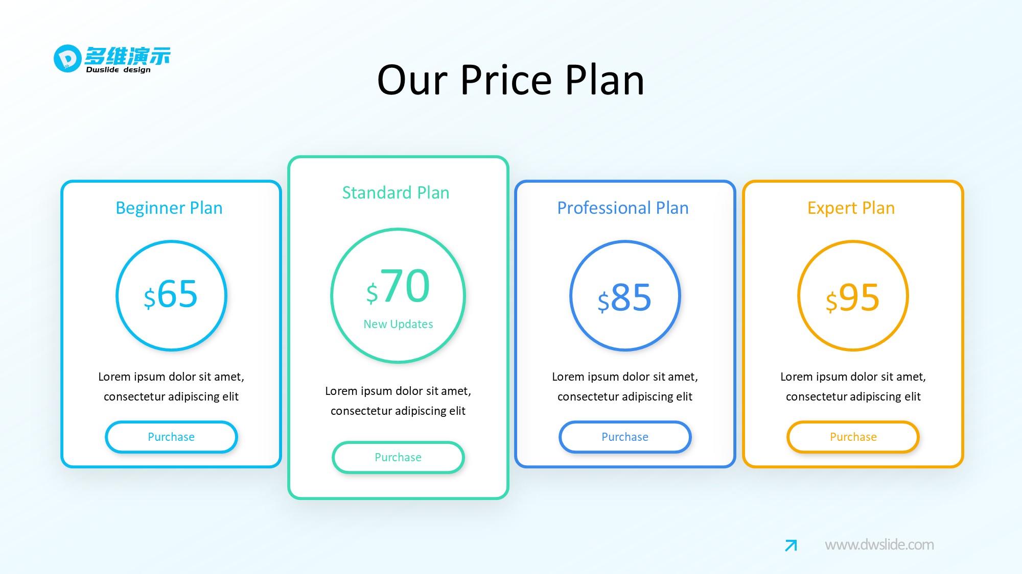 价格信息图示PPT模板