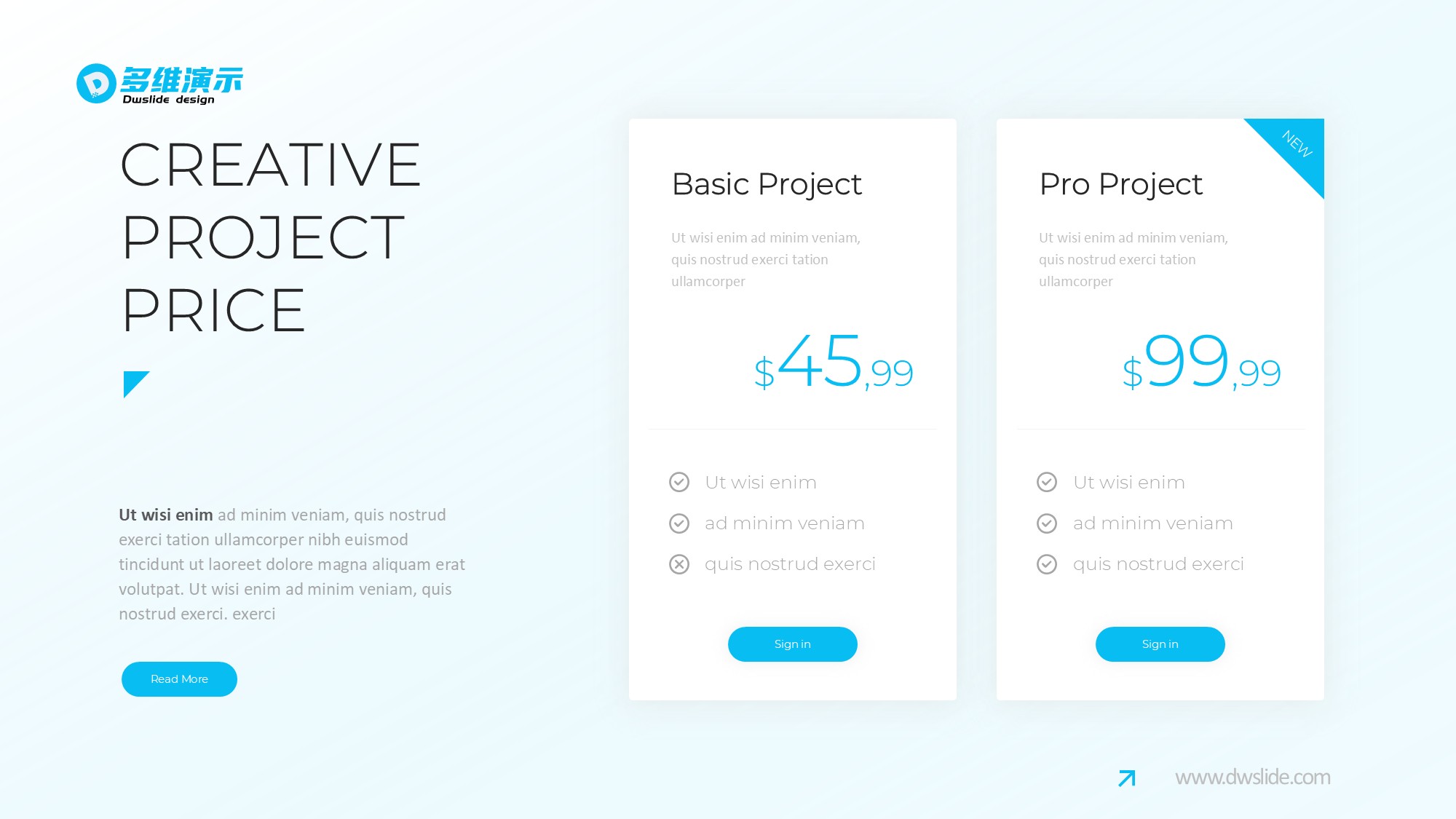 价格信息图示PPT模板