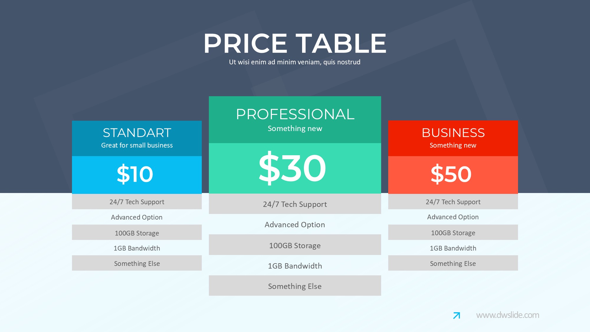 价格信息图示PPT模板