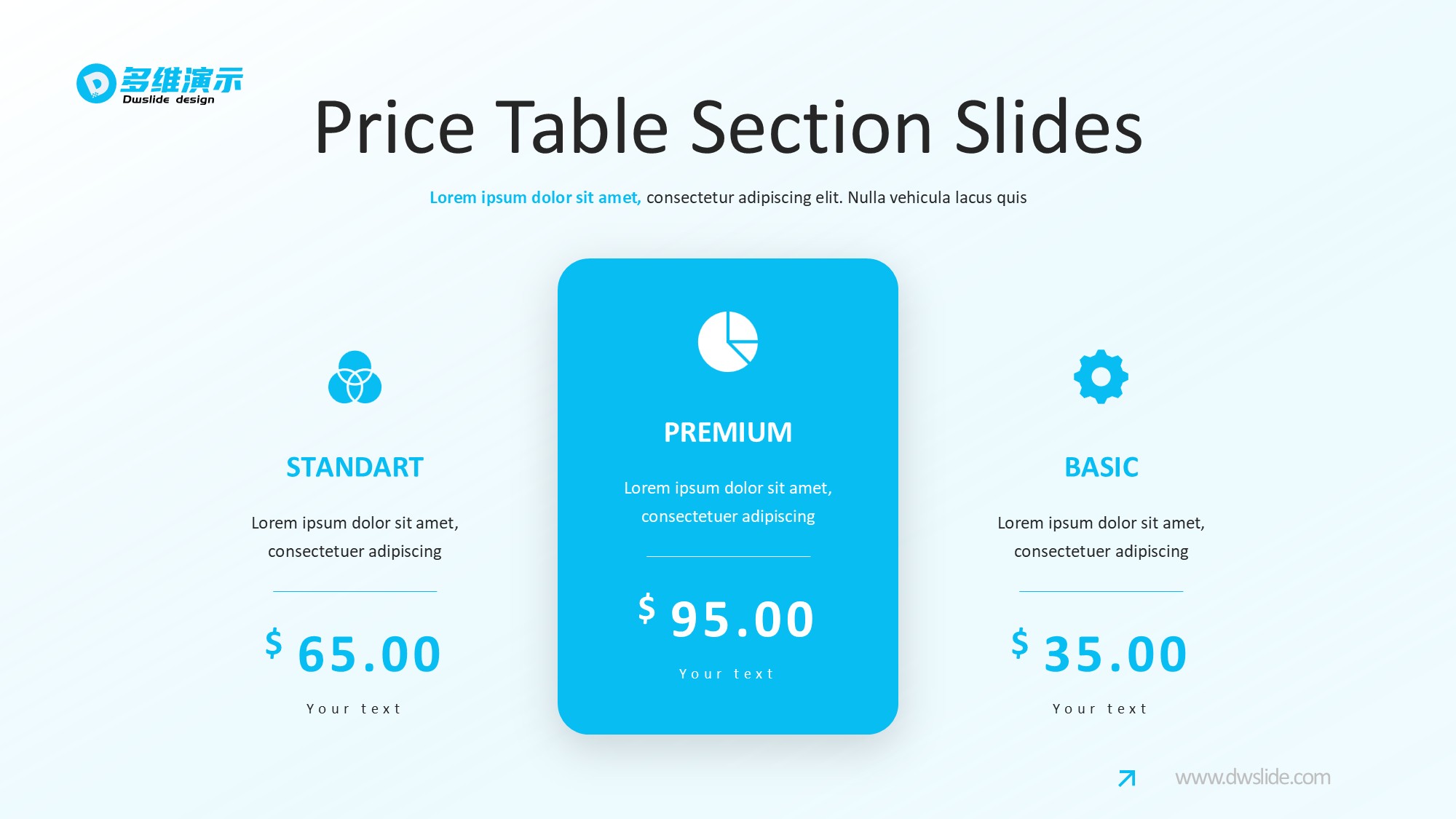 价格信息图示PPT模板