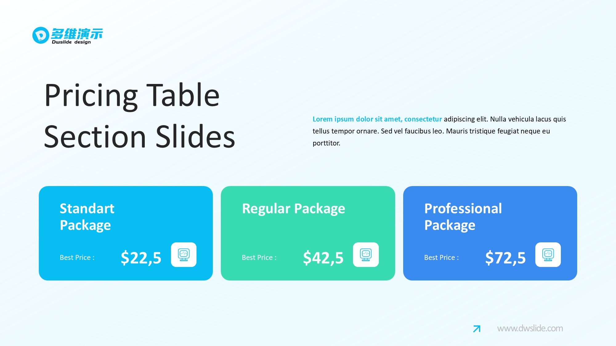 价格信息图示PPT模板