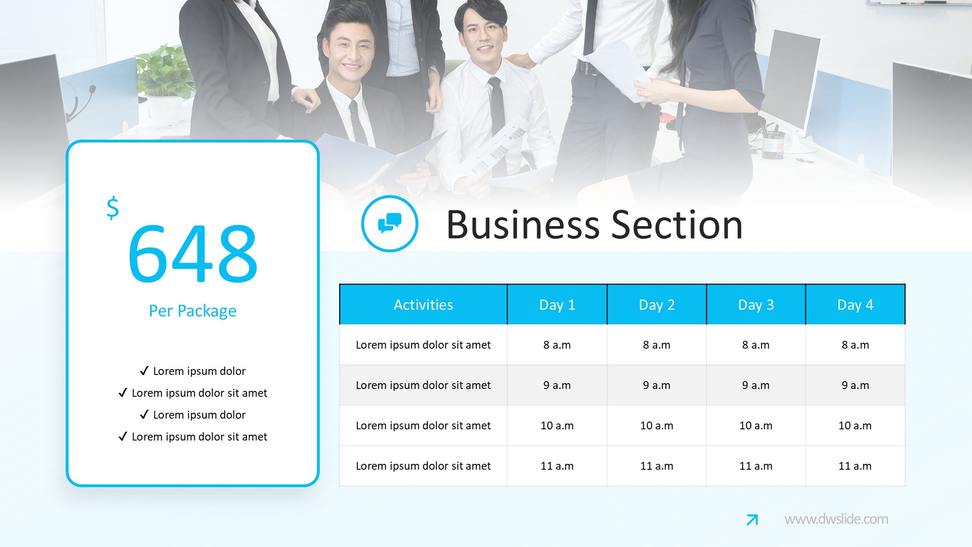 价格信息图示PPT模板