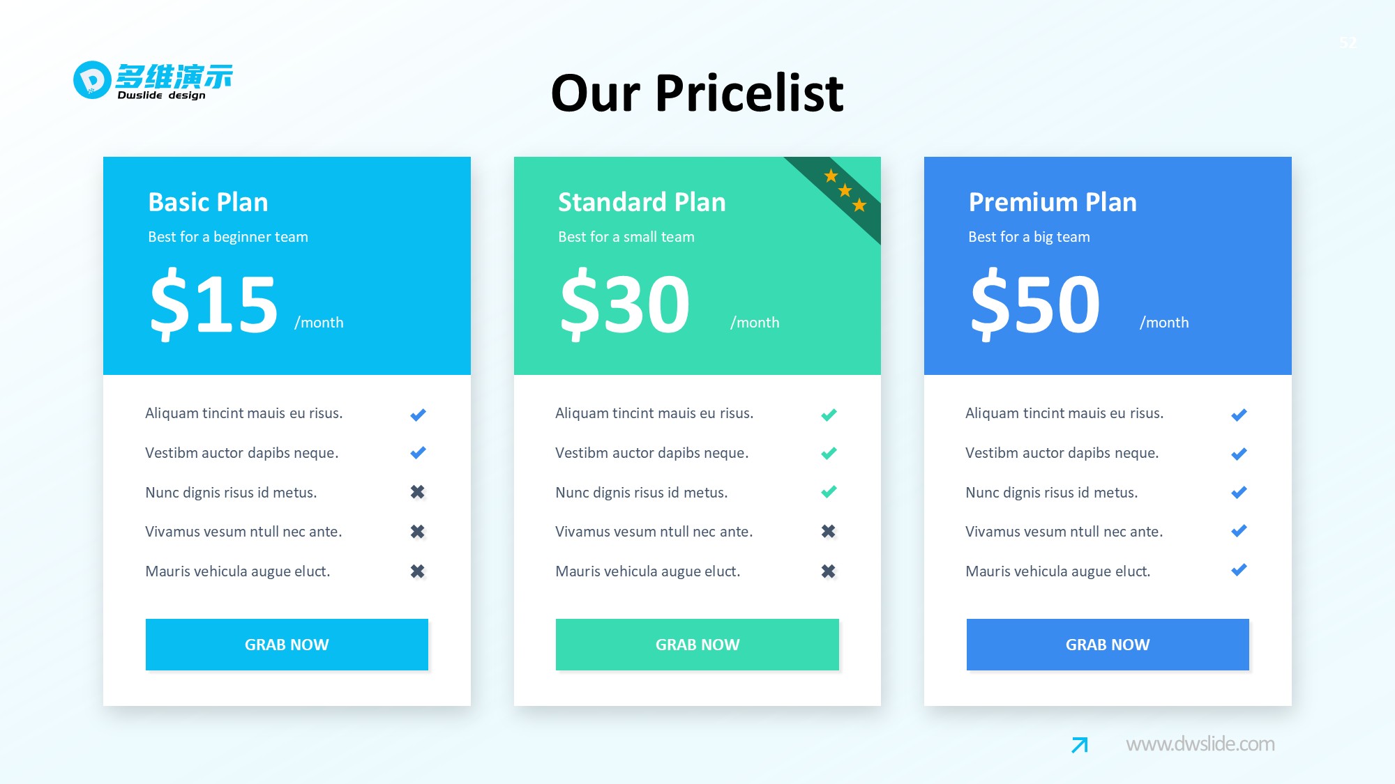 价格信息图示PPT模板