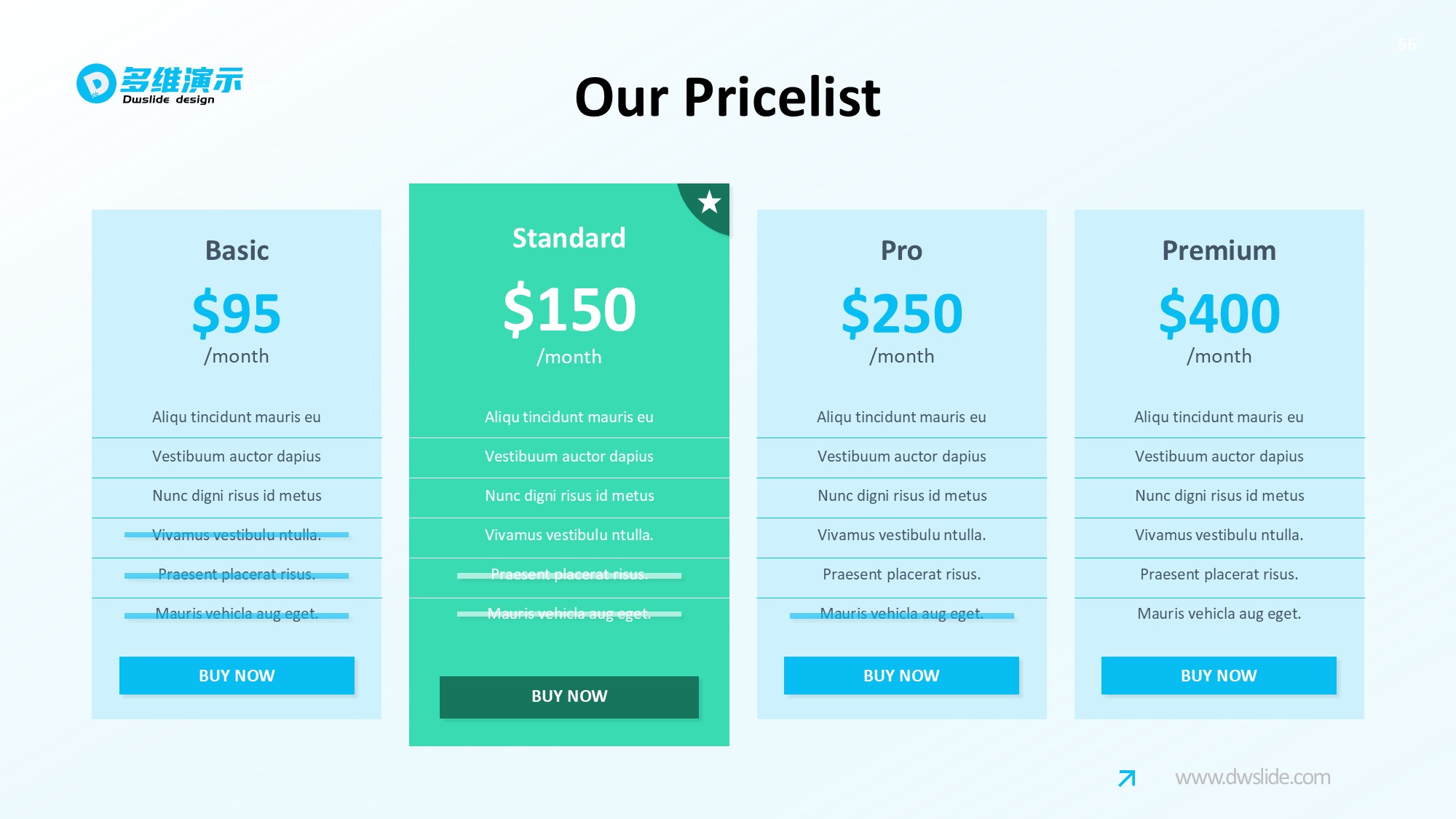 价格信息图示PPT模板