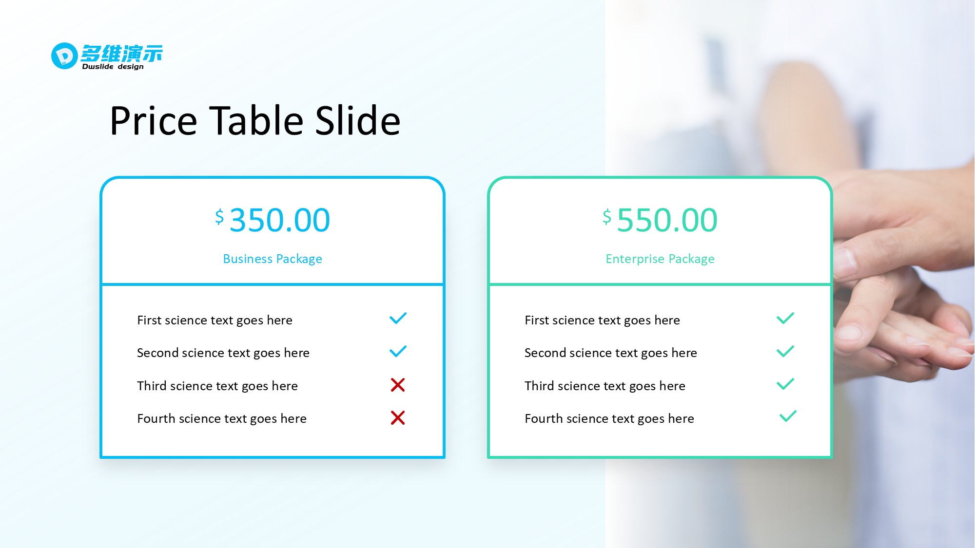 价格信息图示PPT模板