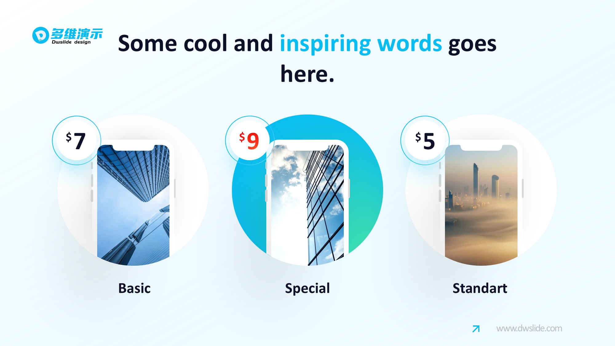 价格信息图示PPT模板