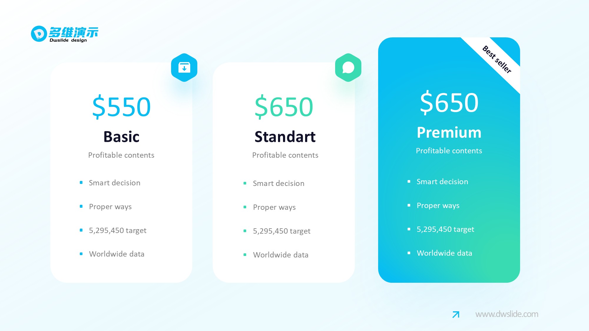 价格信息图示PPT模板