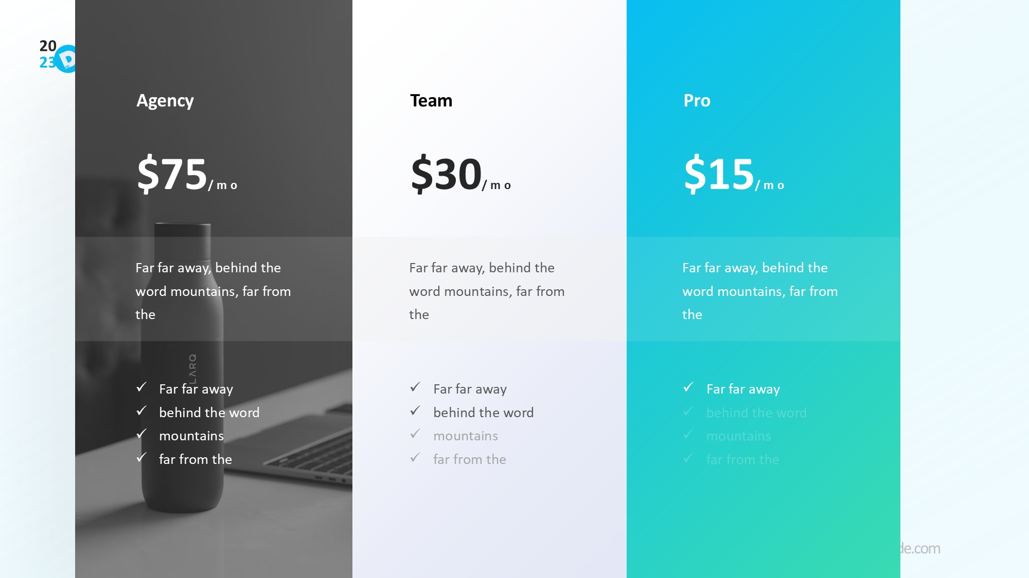 价格信息图示PPT模板