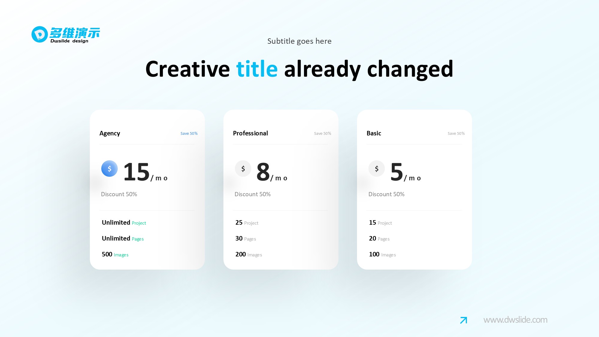 价格信息图示PPT模板