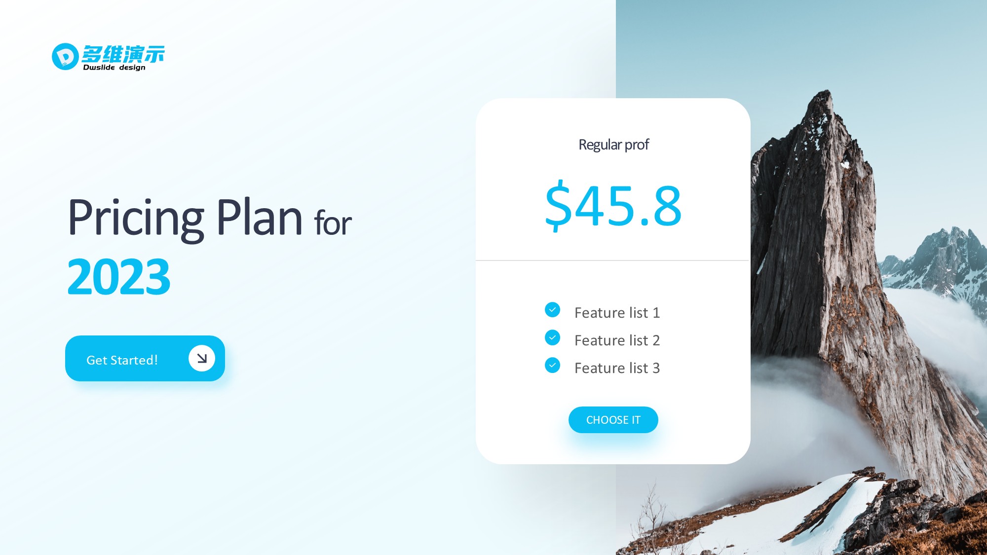 价格信息图示PPT模板