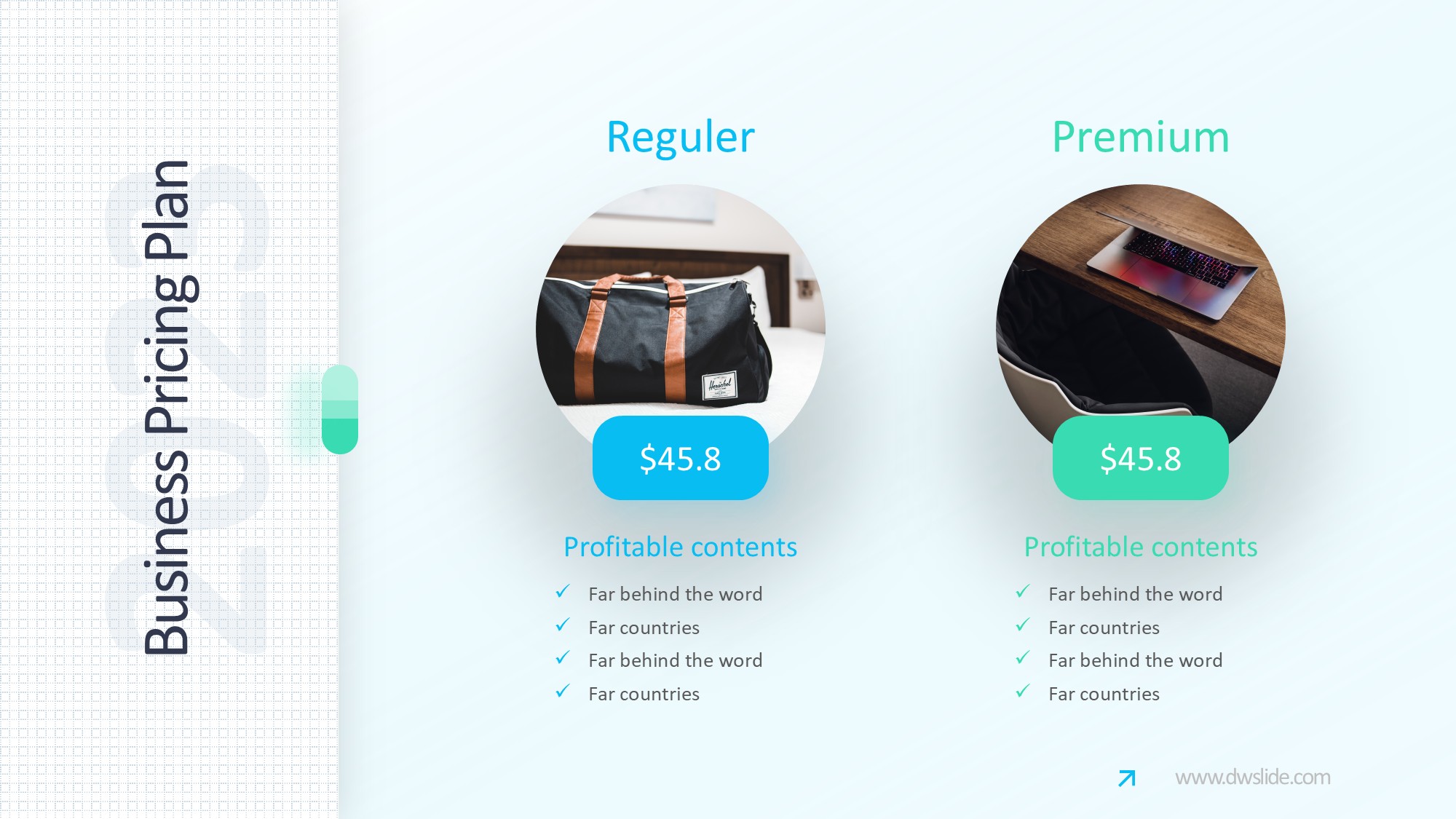 价格信息图示PPT模板