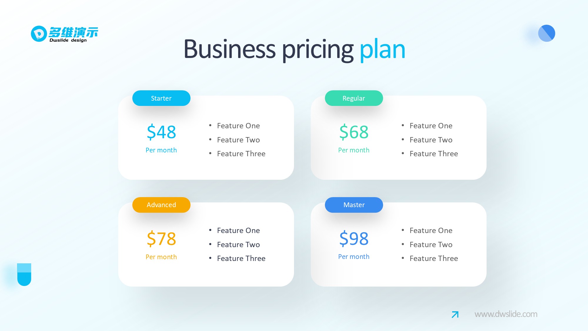 价格信息图示PPT模板