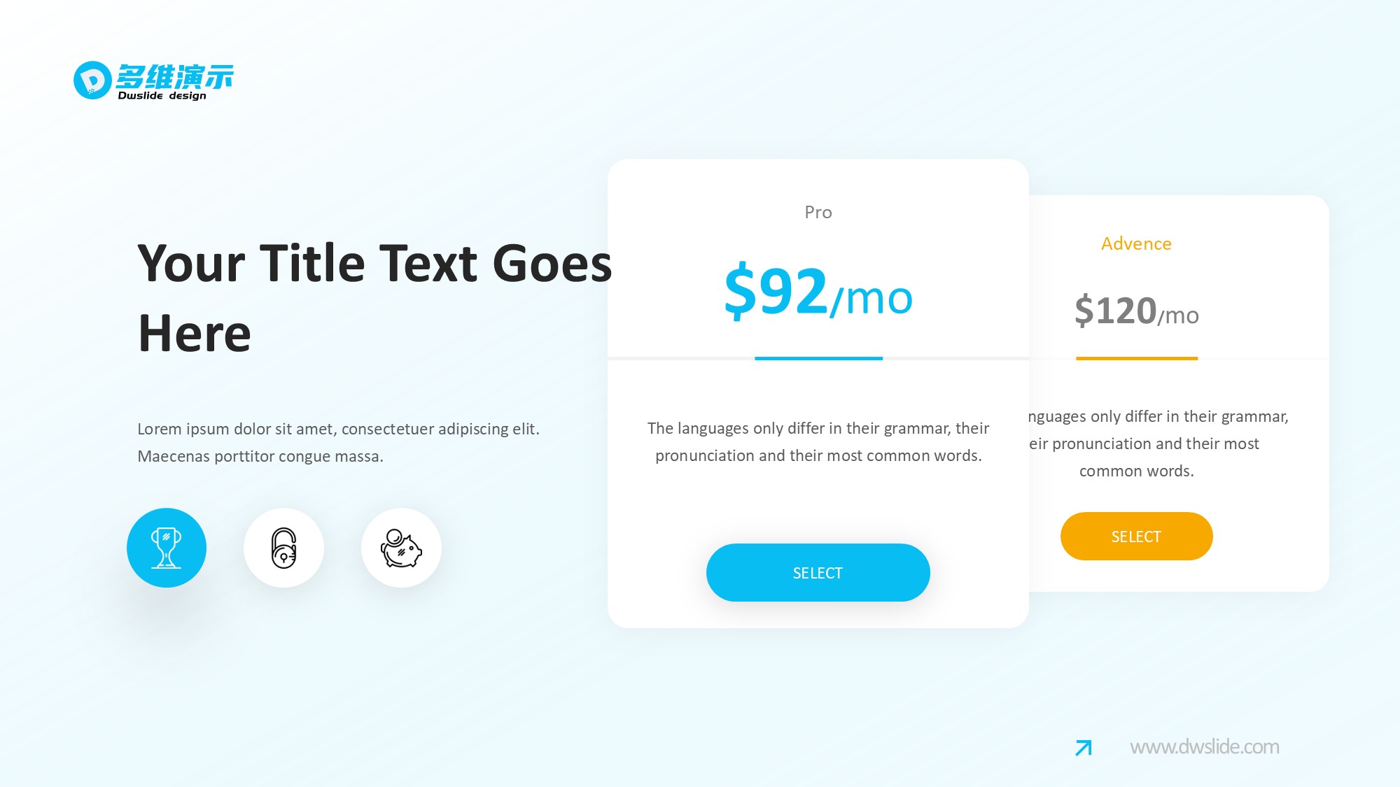 价格信息图示PPT模板