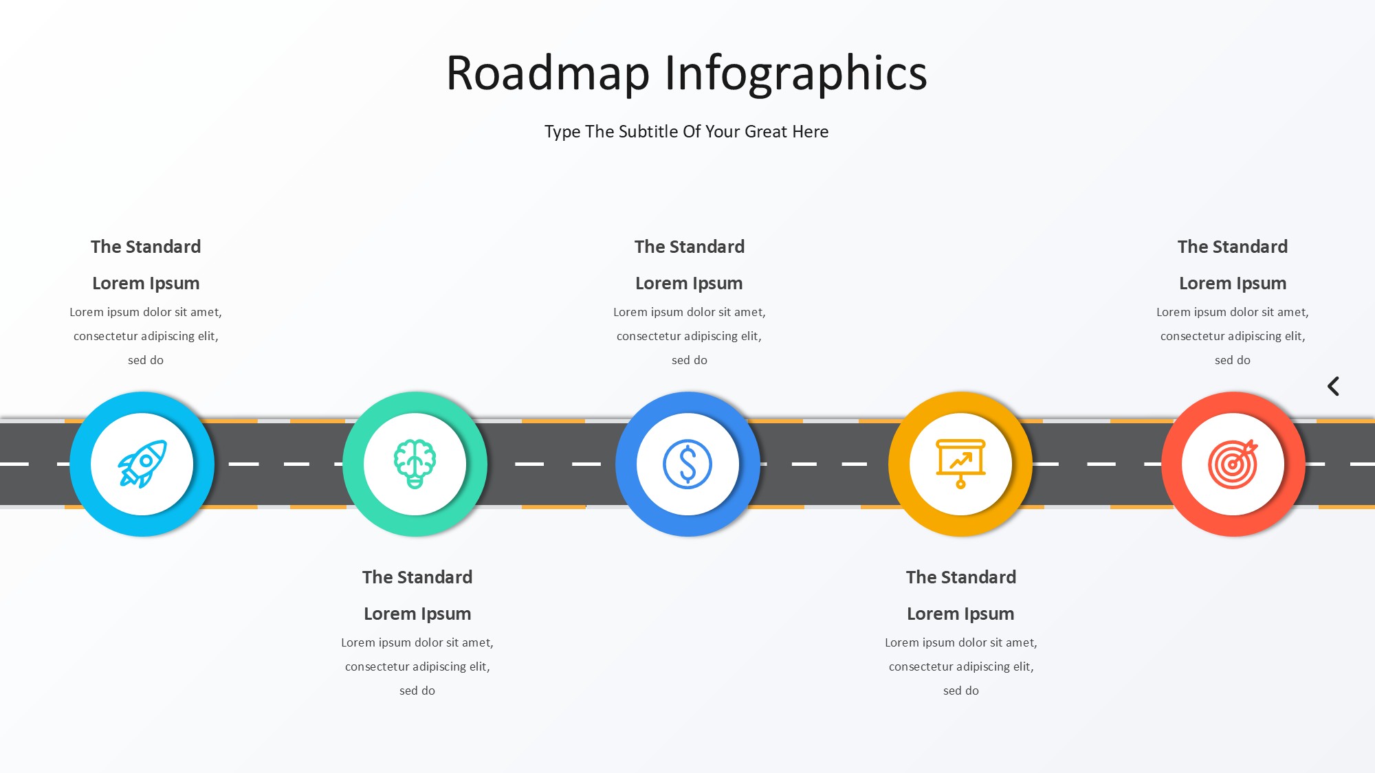 路线道路信息图示PPT模板
