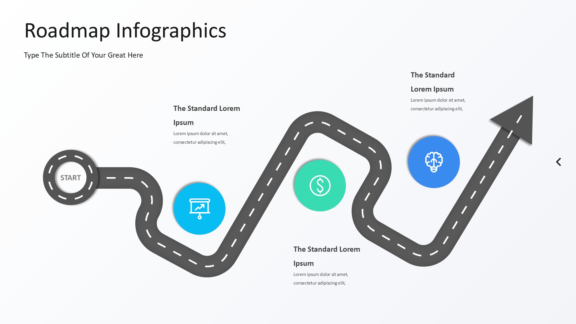 路线道路信息图示PPT模板