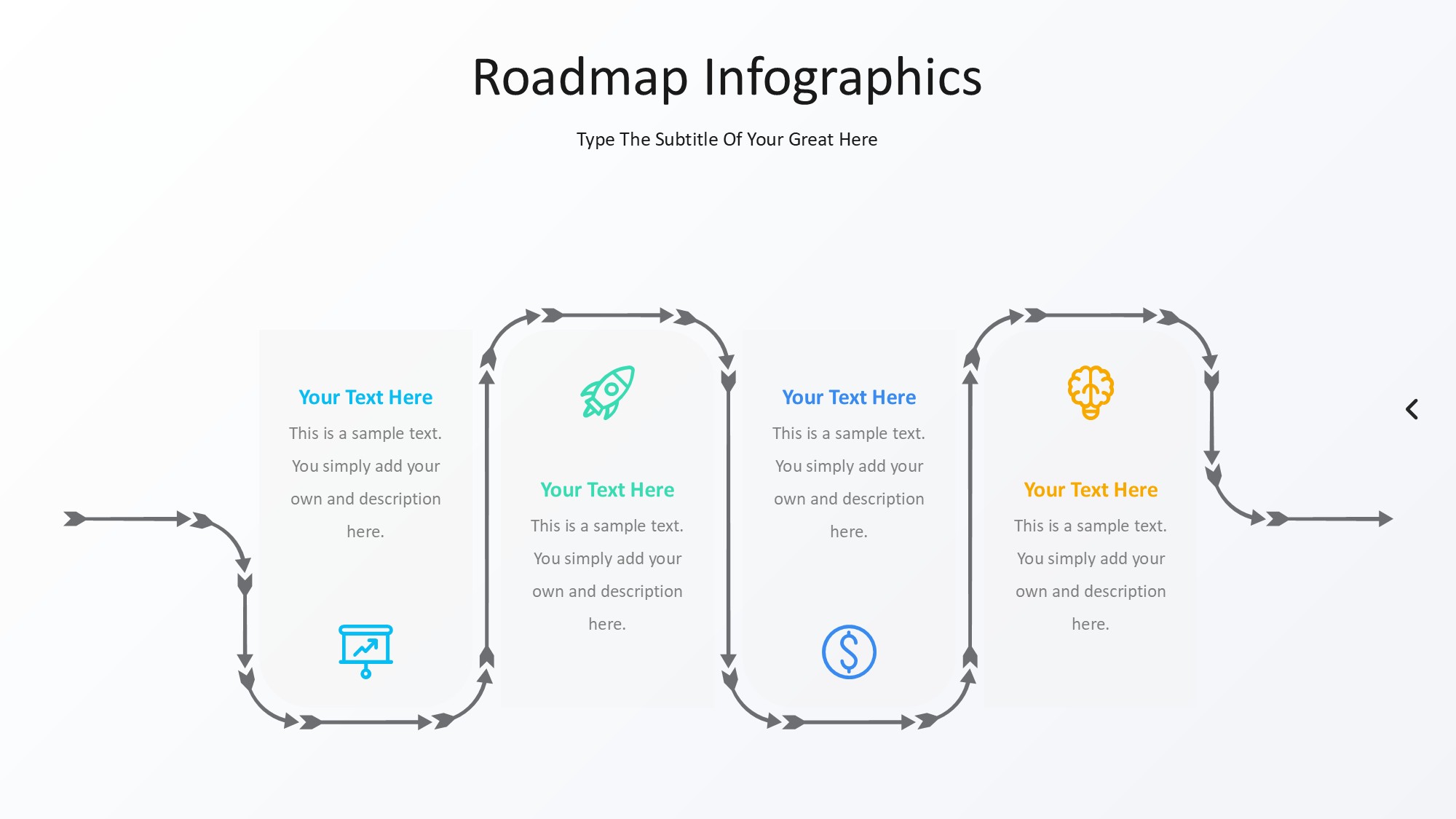 路线道路信息图示PPT模板