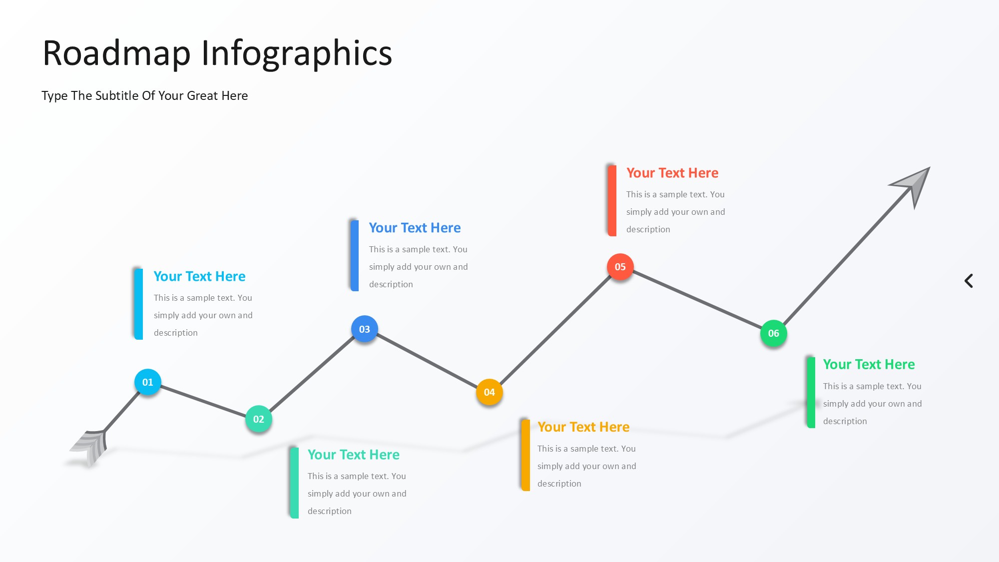 路线道路信息图示PPT模板