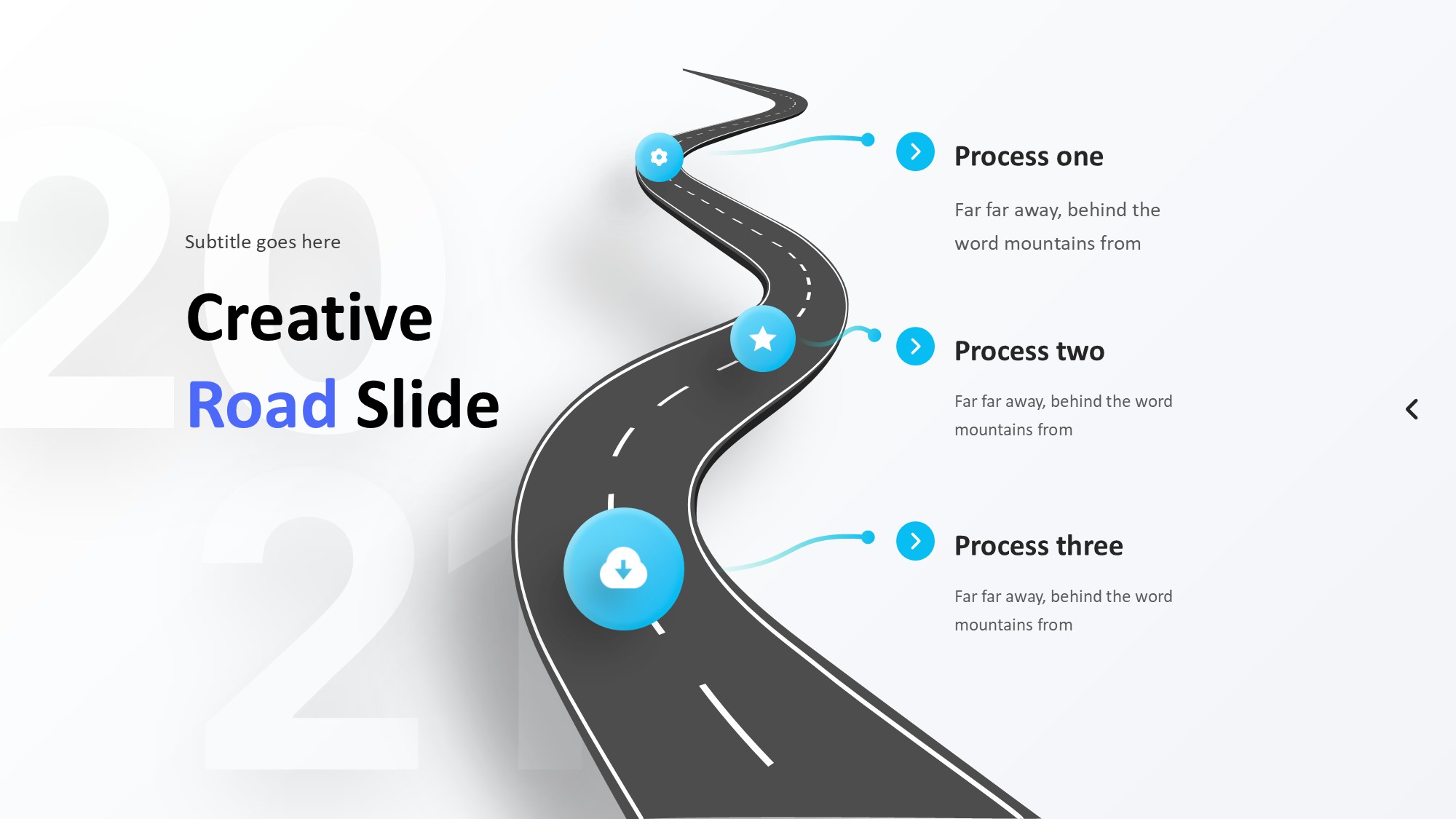 路线道路信息图示PPT模板