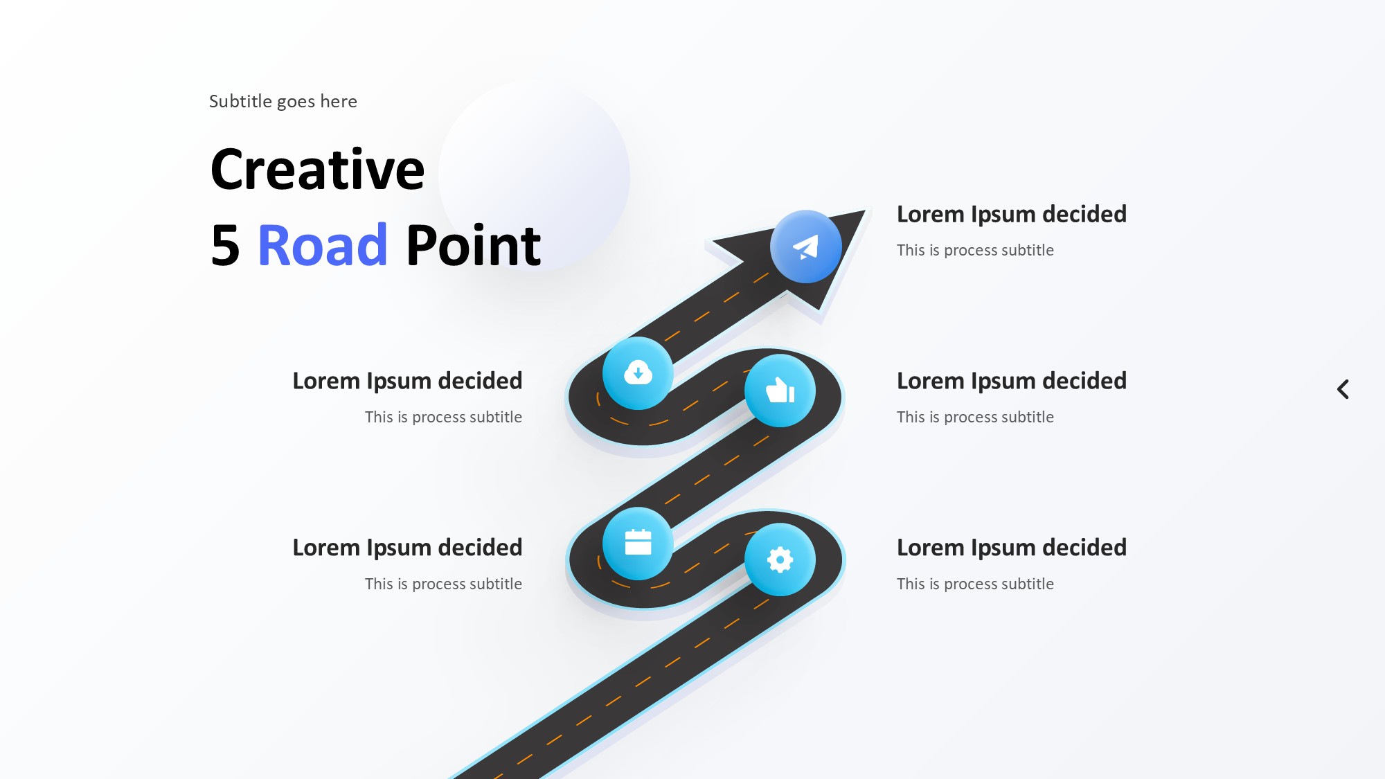 路线道路信息图示PPT模板