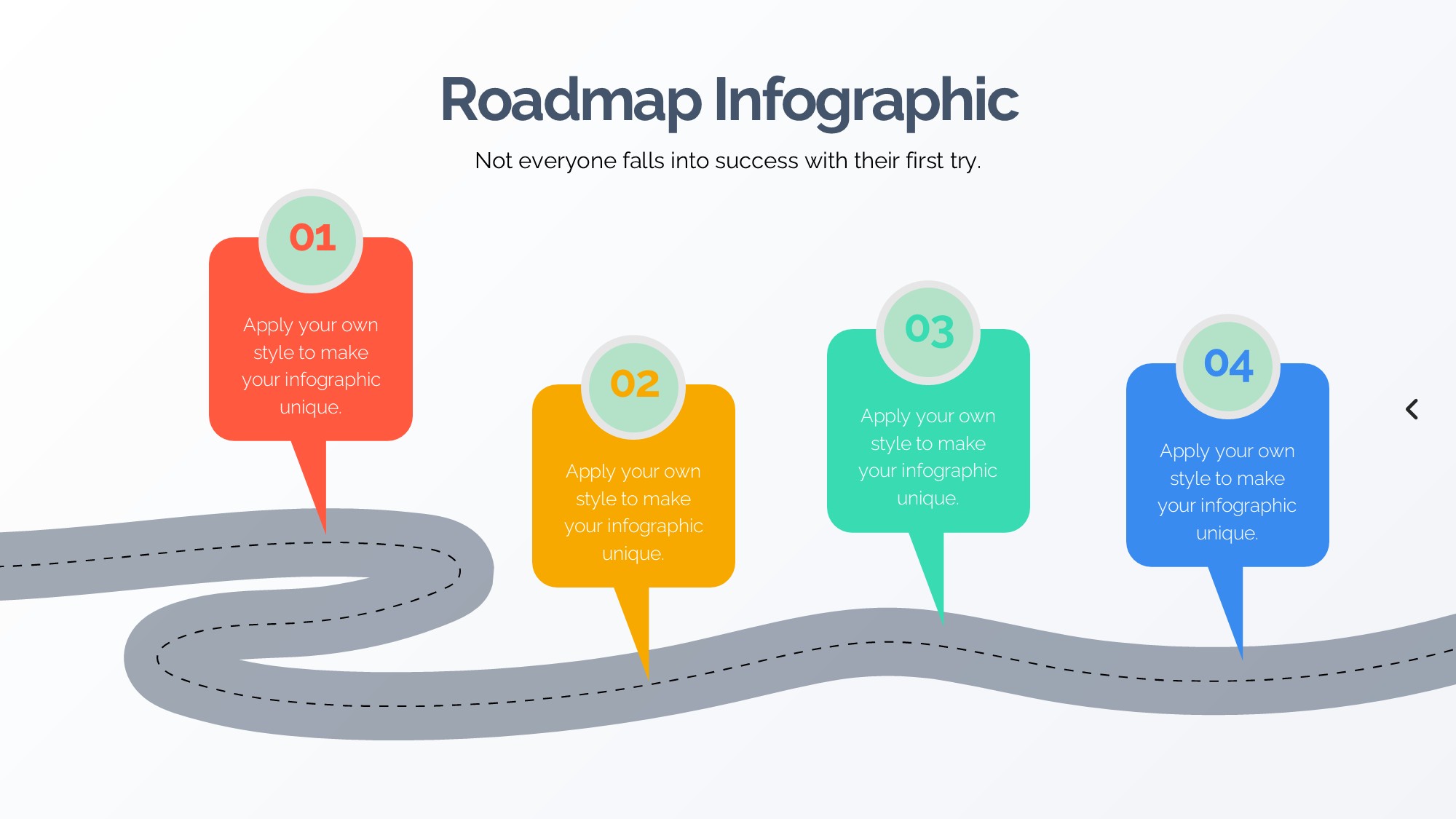 路线道路信息图示PPT模板