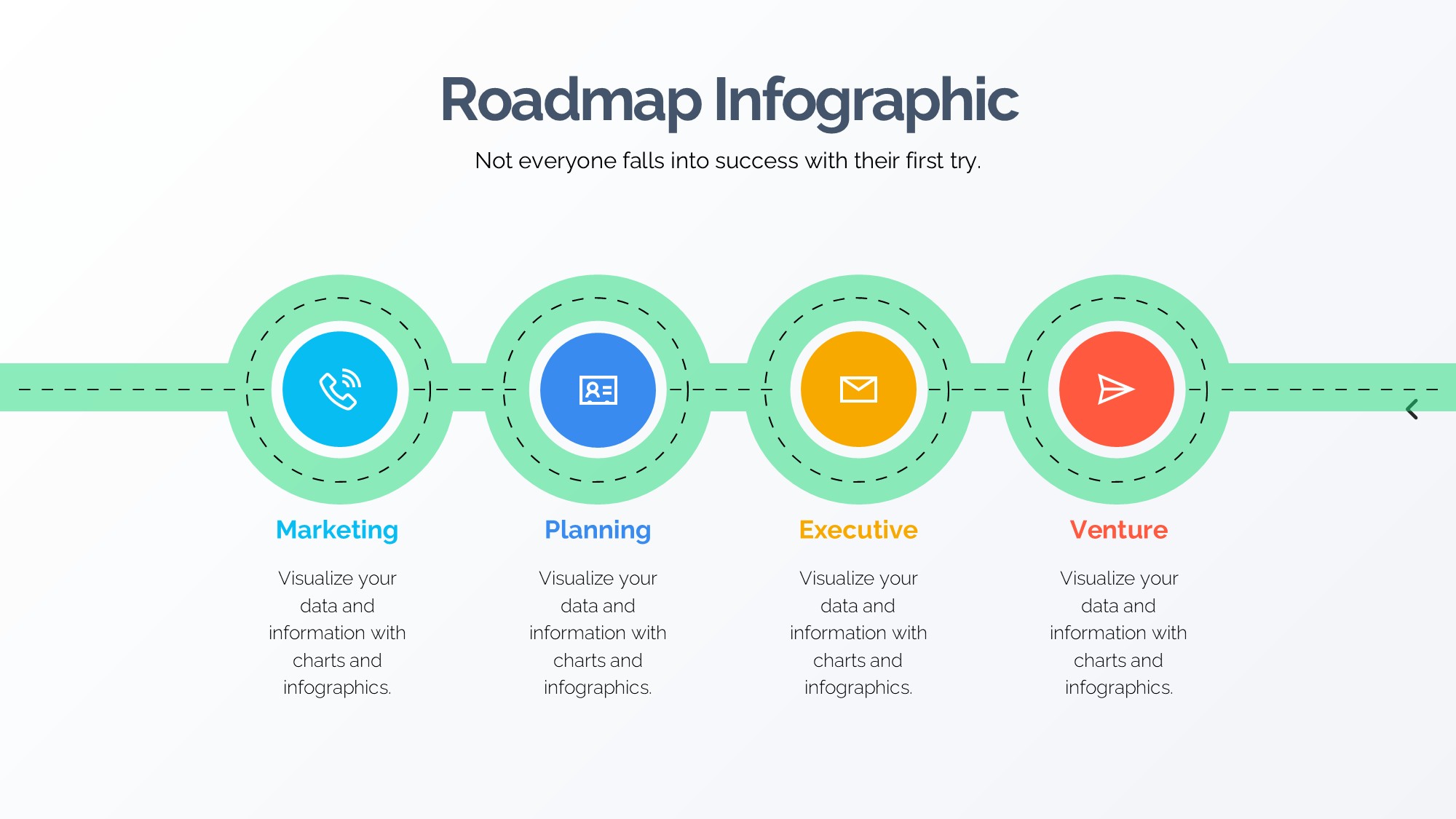 路线道路信息图示PPT模板