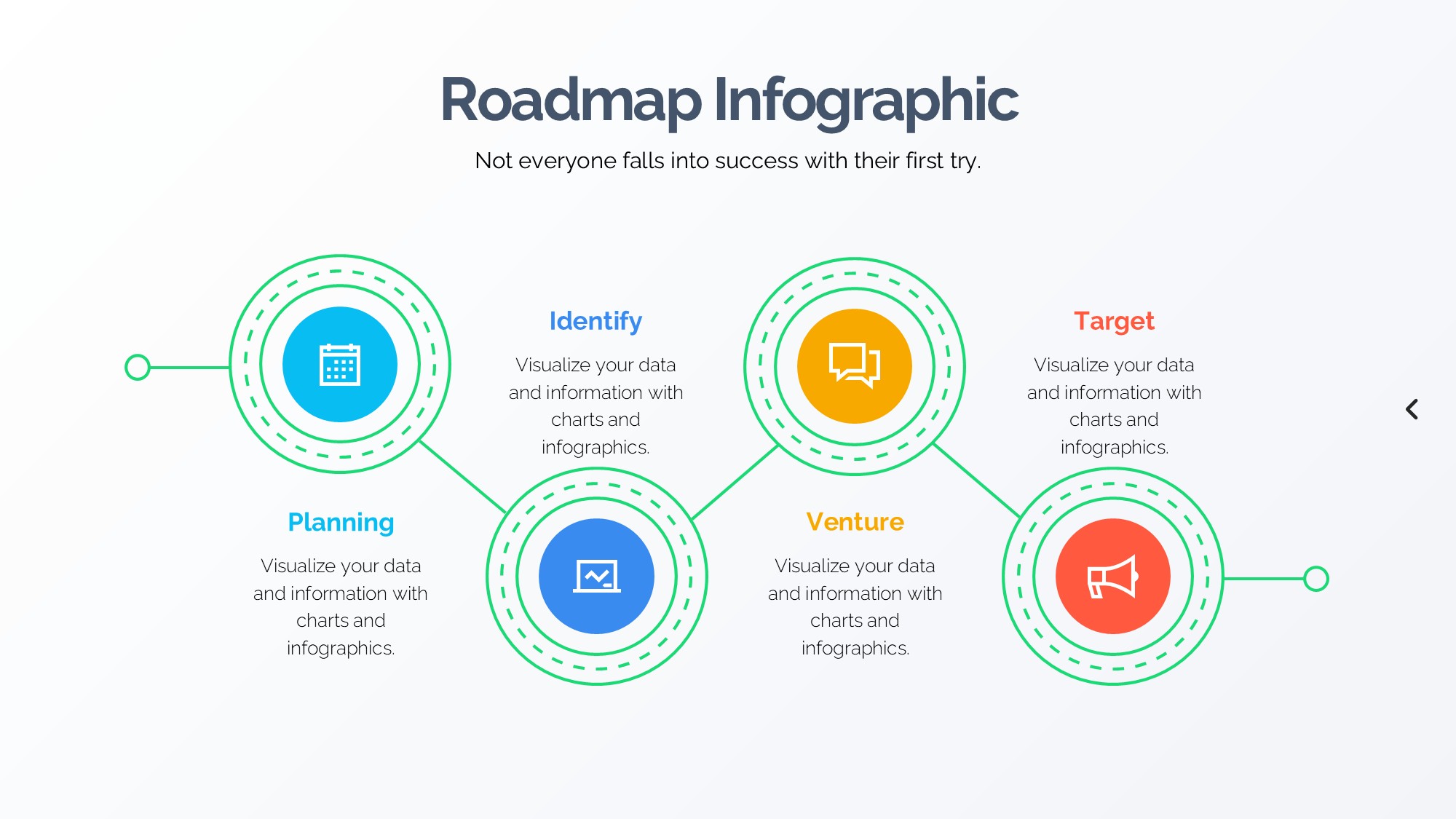 路线道路信息图示PPT模板