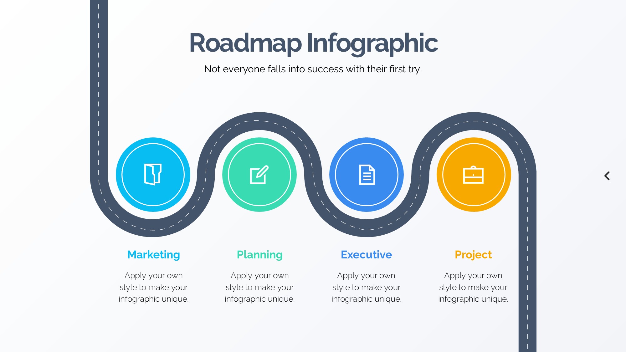 路线道路信息图示PPT模板