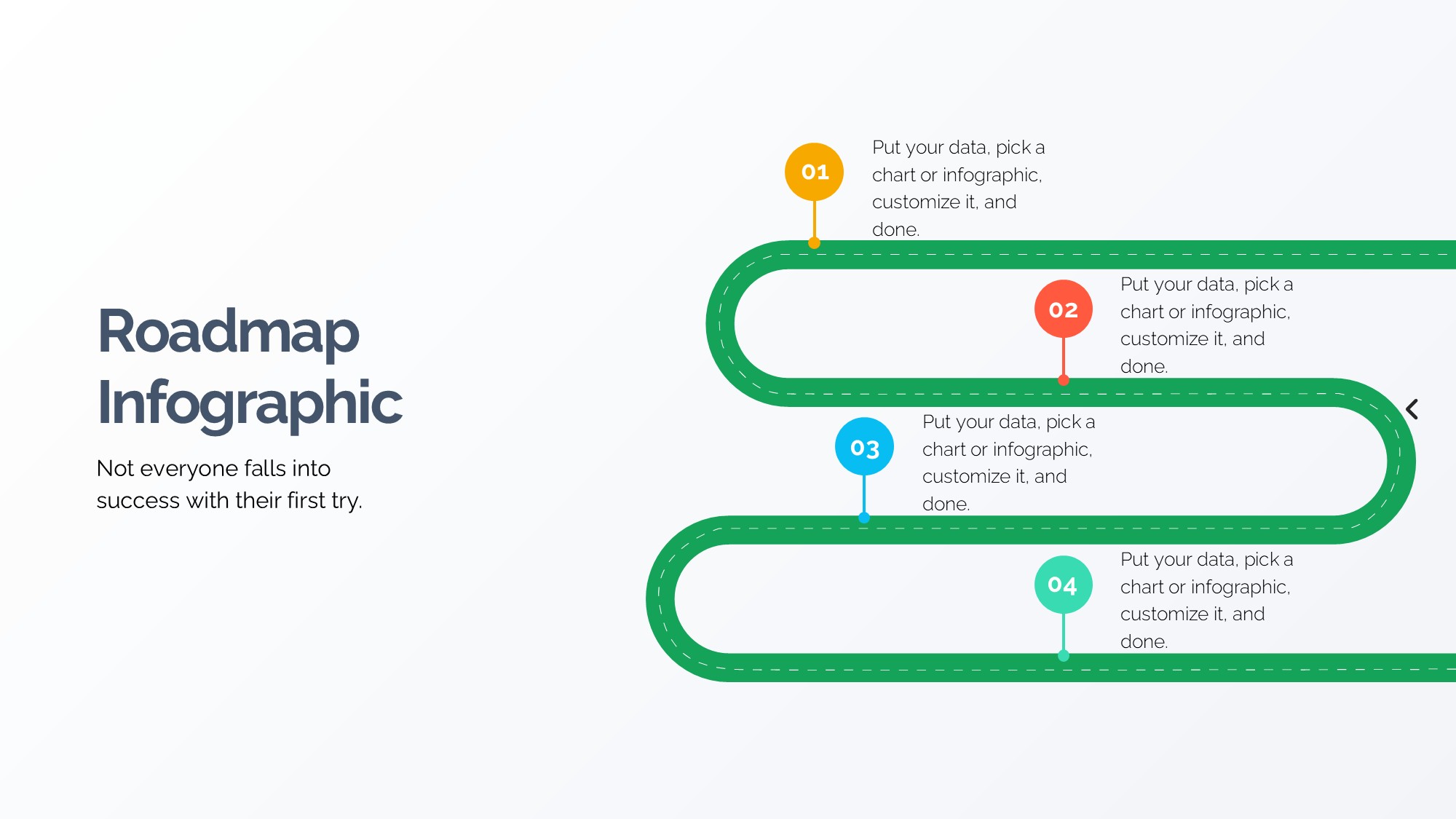 路线道路信息图示PPT模板