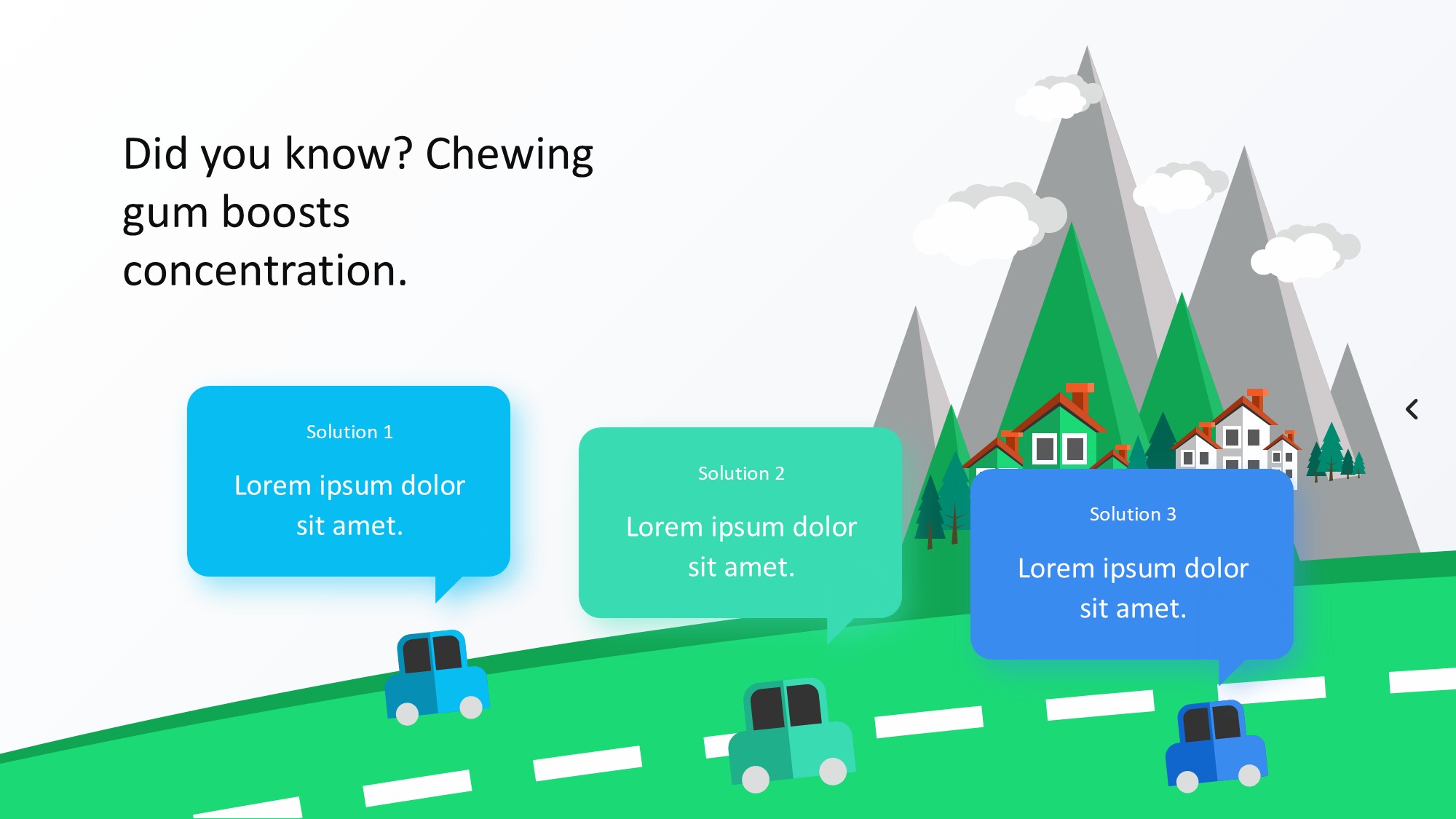 路线道路信息图示PPT模板