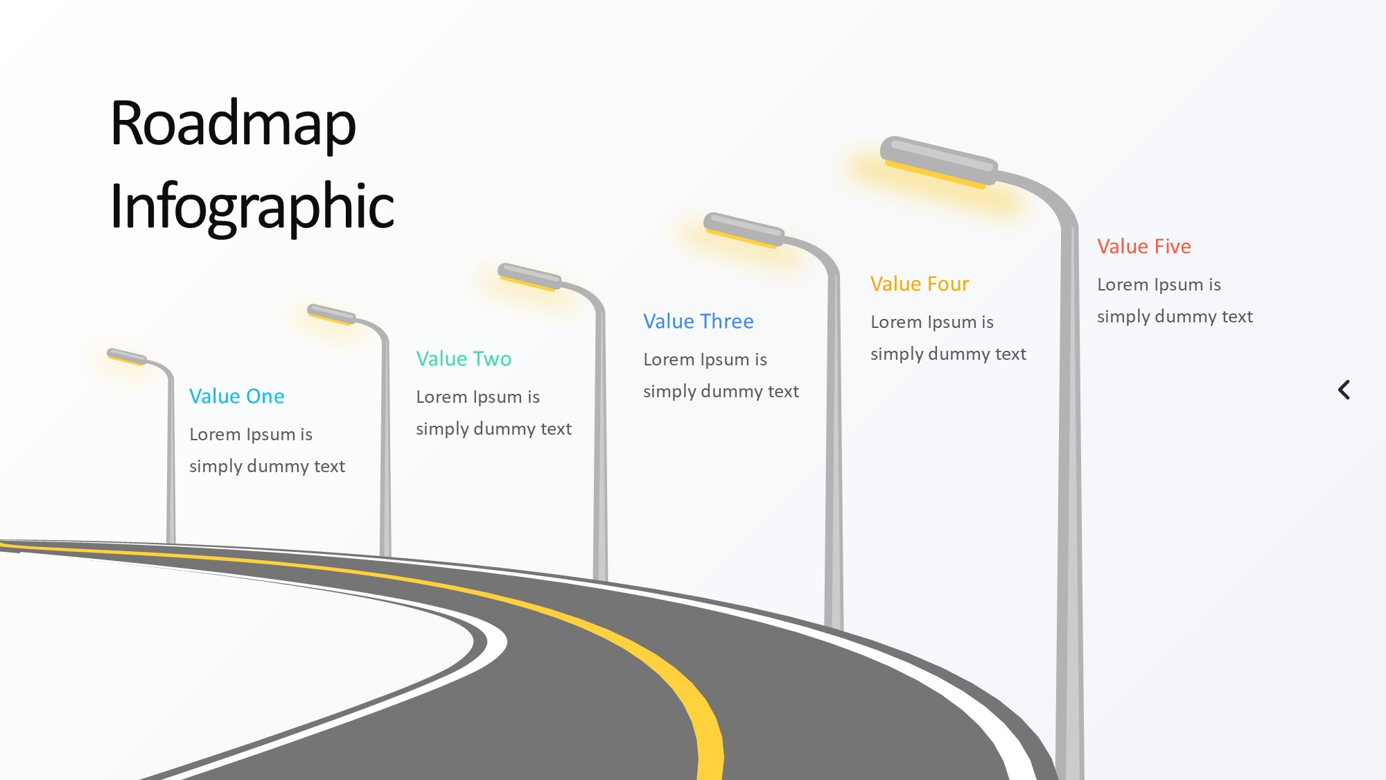 路线道路信息图示PPT模板