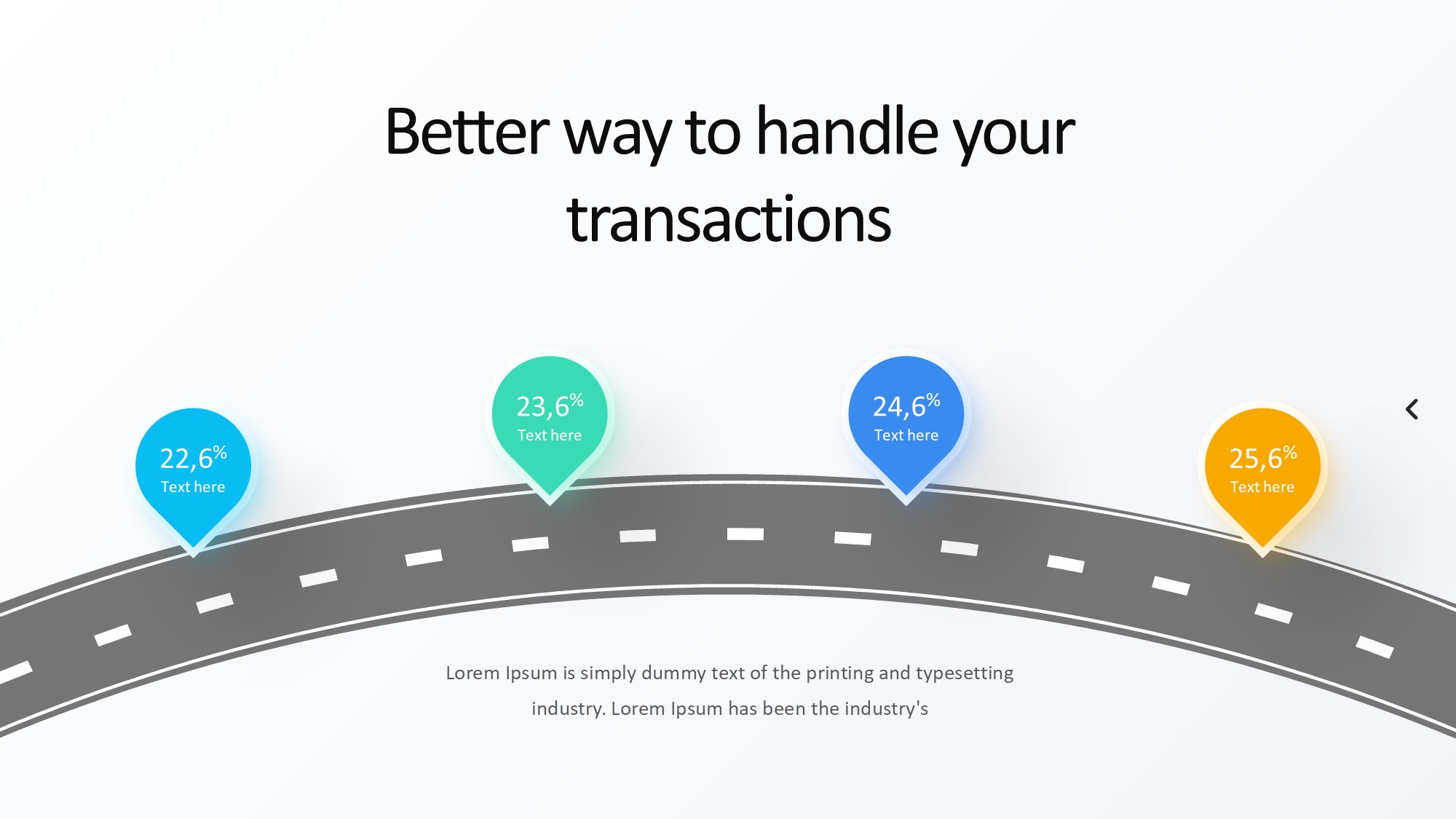 路线道路信息图示PPT模板