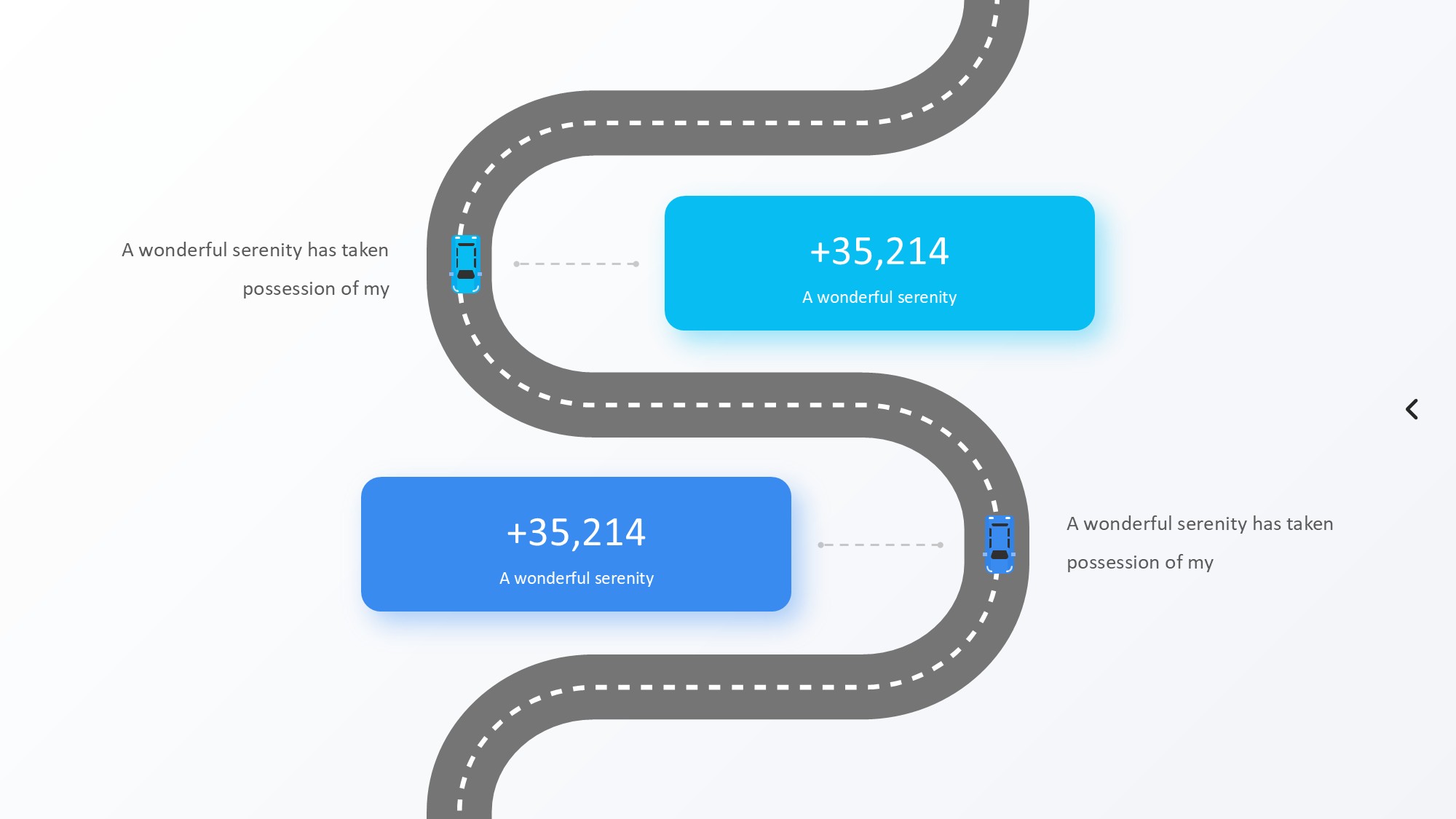 路线道路信息图示PPT模板